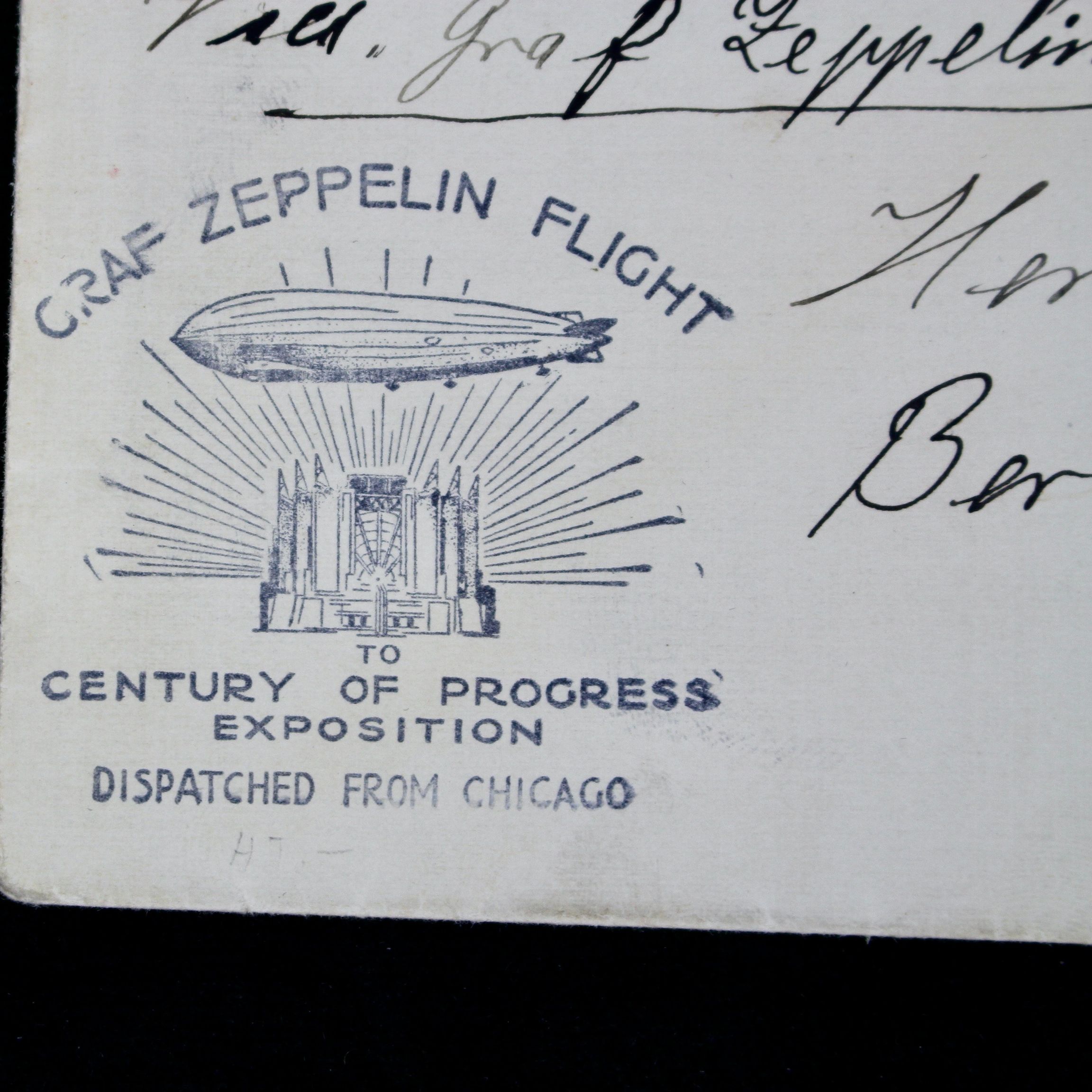1933 Graf Zeppelin Century of Progress Postal Cover, Including C18 Stamp