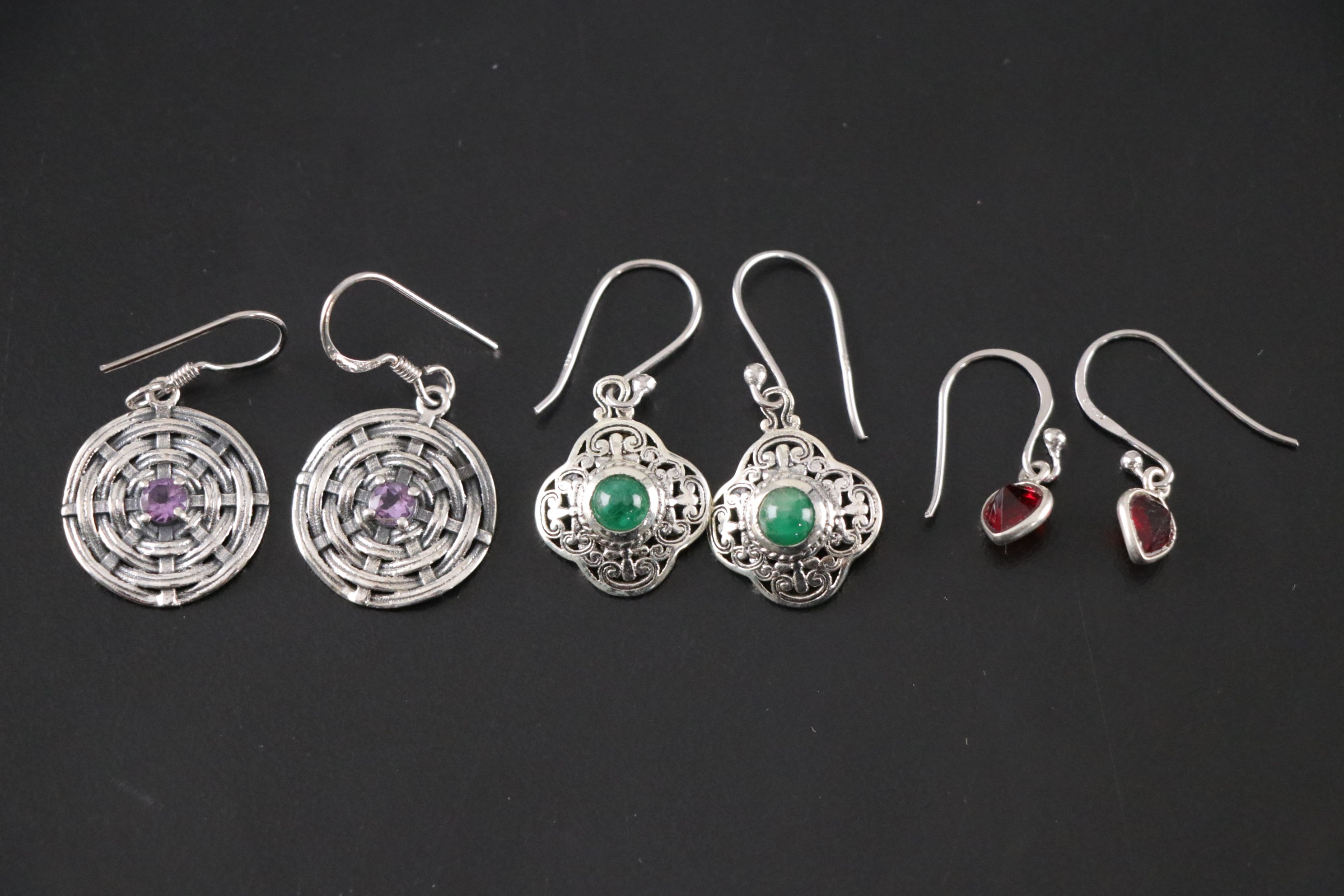 14 Assorted Sterling Silver Rings, Necklaces and Earrings