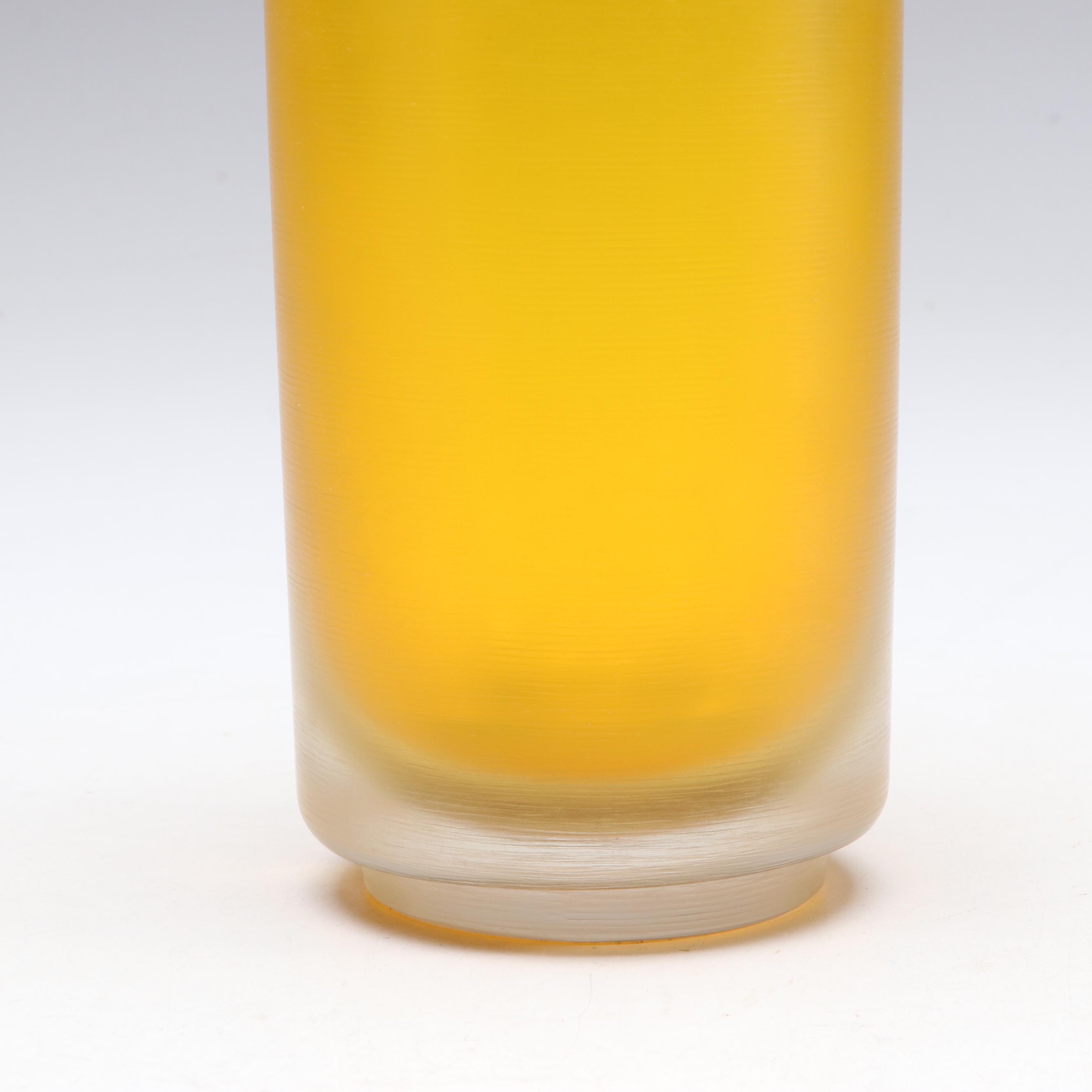 Venini Italian Amber Art Glass Bottle, 2013