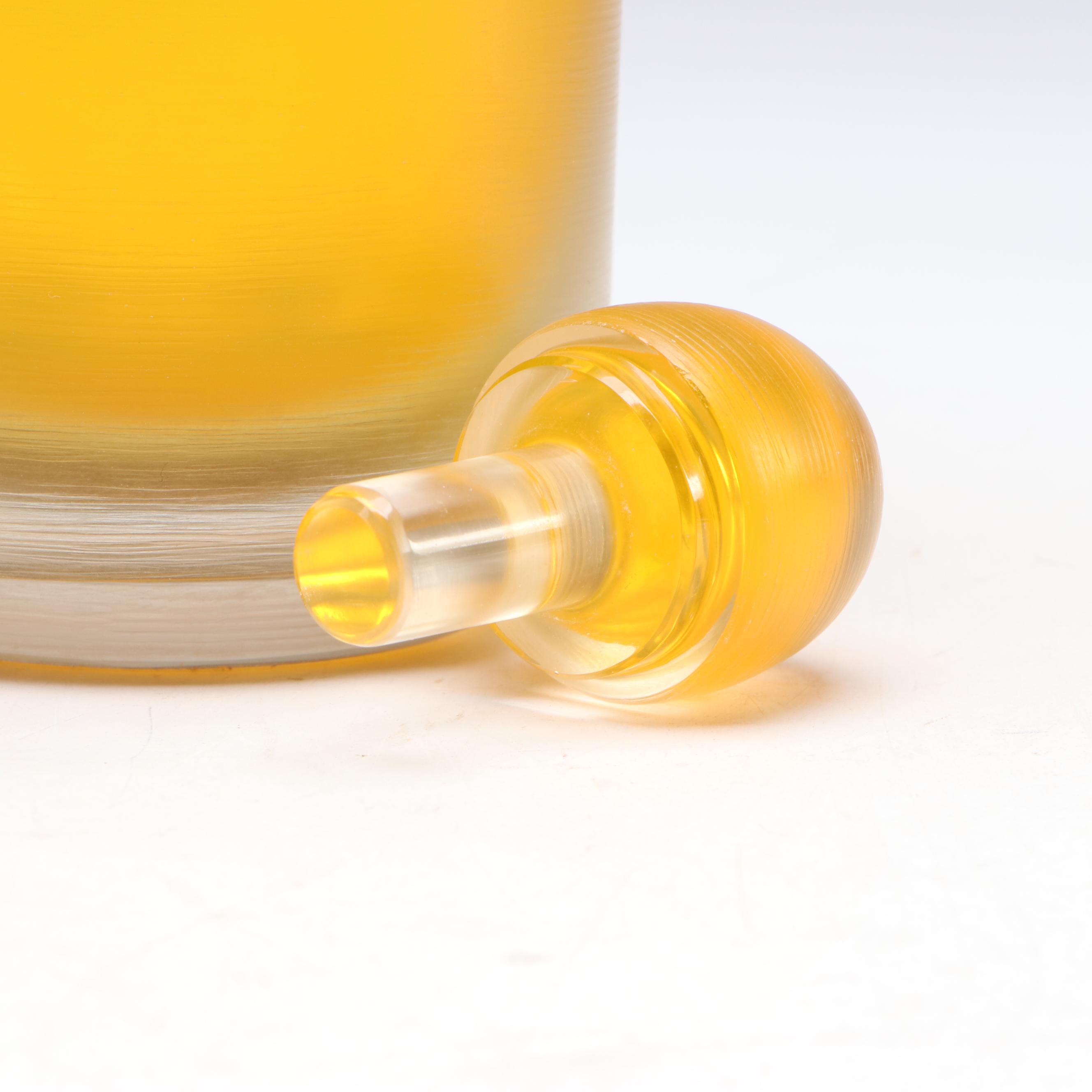 Venini Italian Amber Art Glass Bottle, 2013