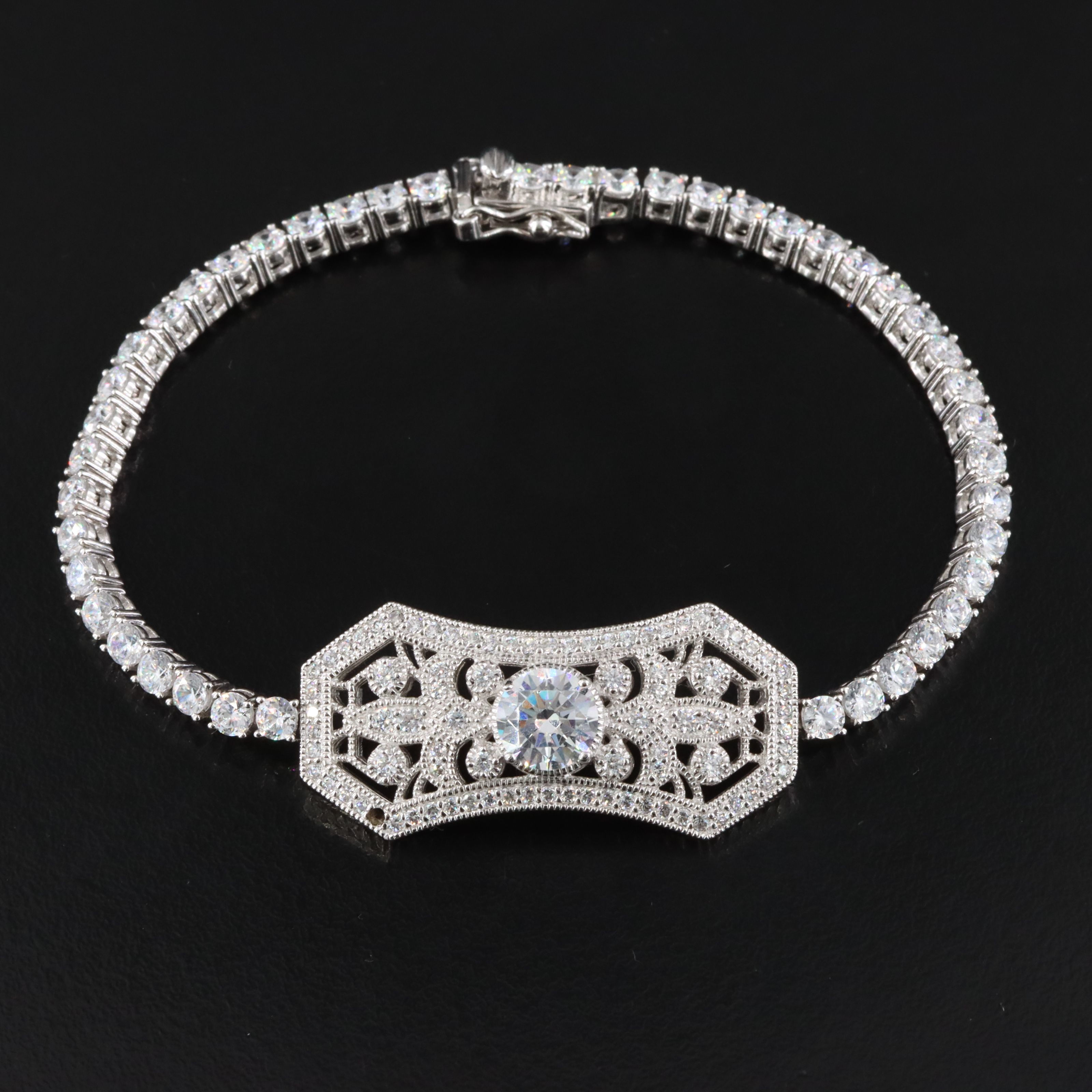 Vanna K. Sterling CZ Bracelet