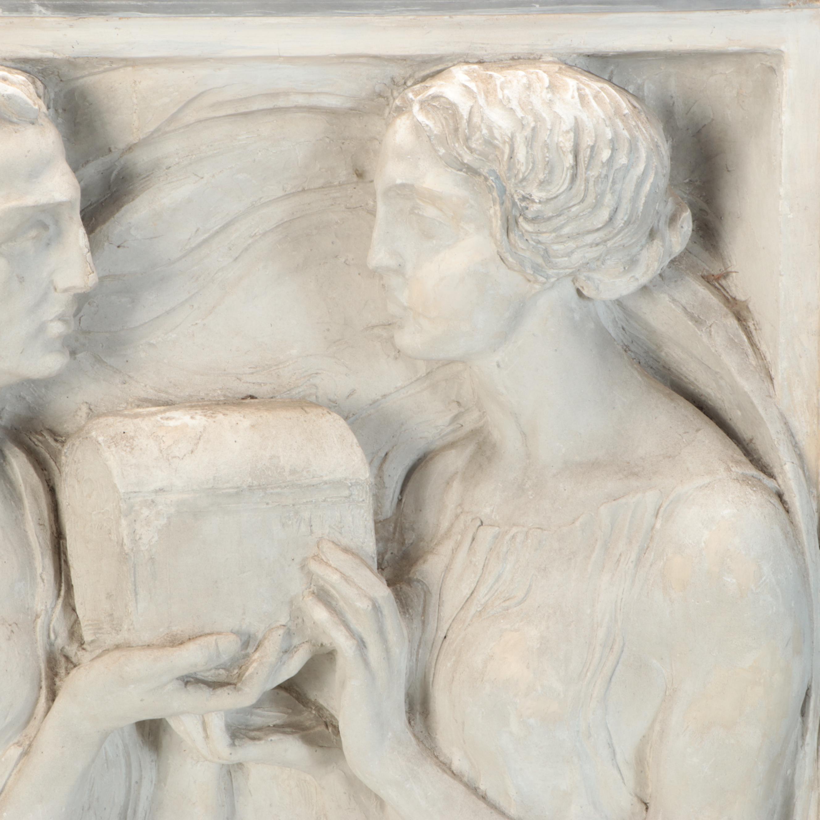 Edoardo de Albertis Plaster Relief Sculpture of the "Ideal Family", Early 20th C