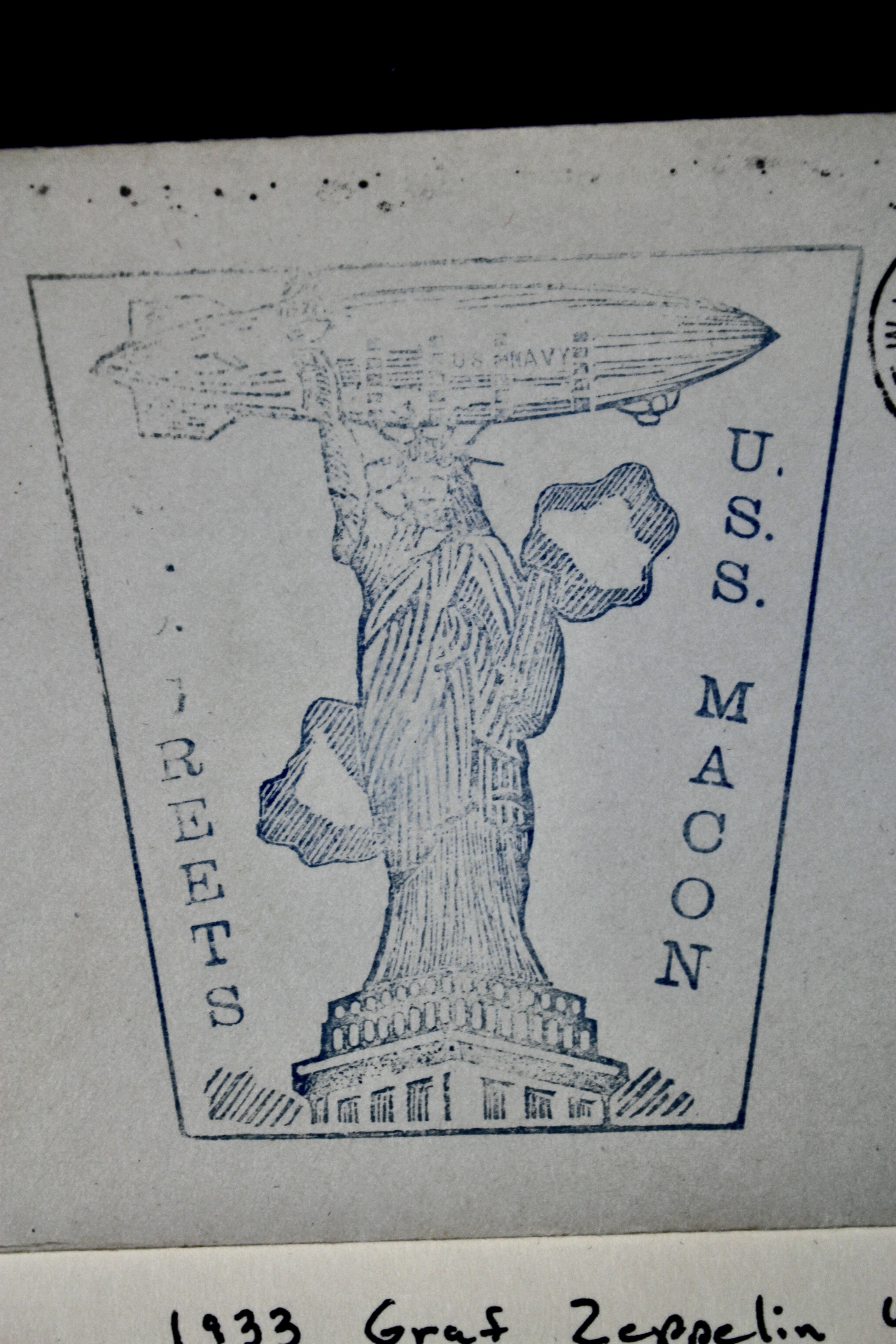 1933 Graf Zeppelin USS Macon Commemorative Postal Cover