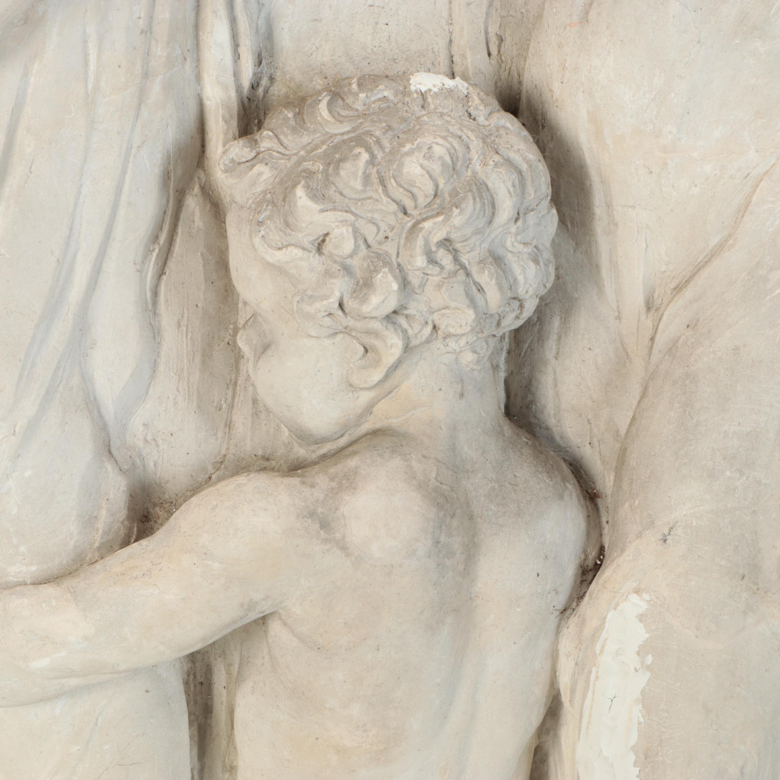 Edoardo de Albertis Plaster Relief Sculpture of the "Ideal Family", Early 20th C