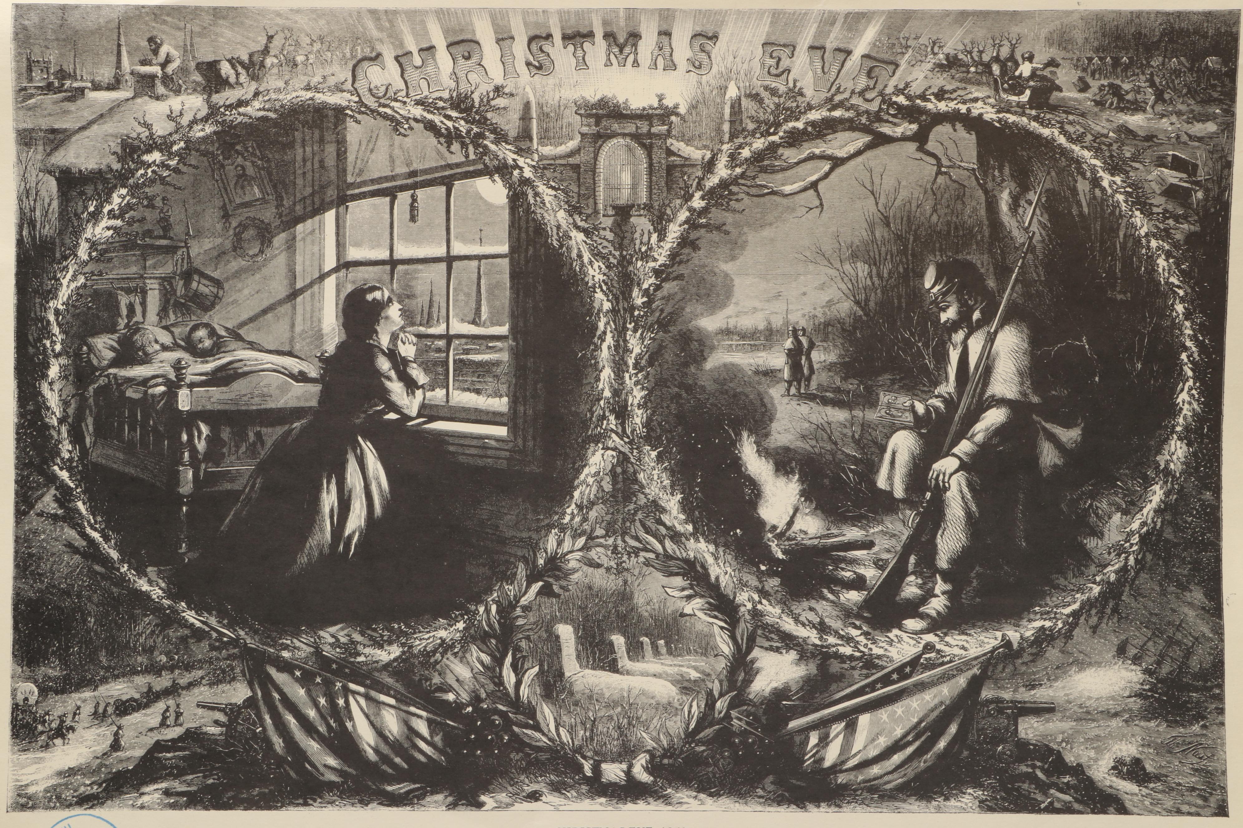 After Thomas Nast "Christmas Eve, 1862" Lithographic Print