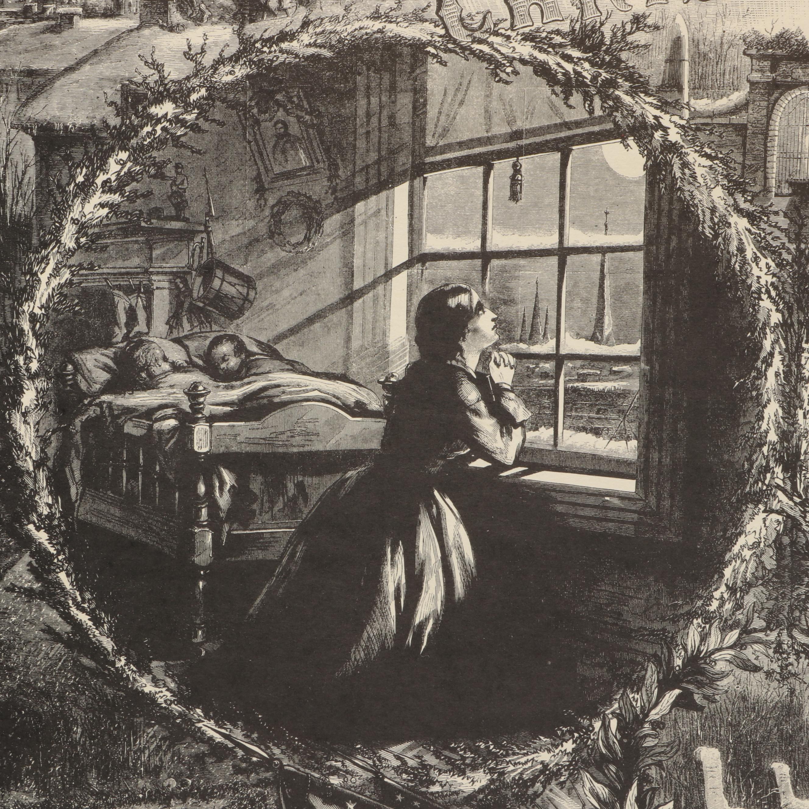 After Thomas Nast "Christmas Eve, 1862" Lithographic Print