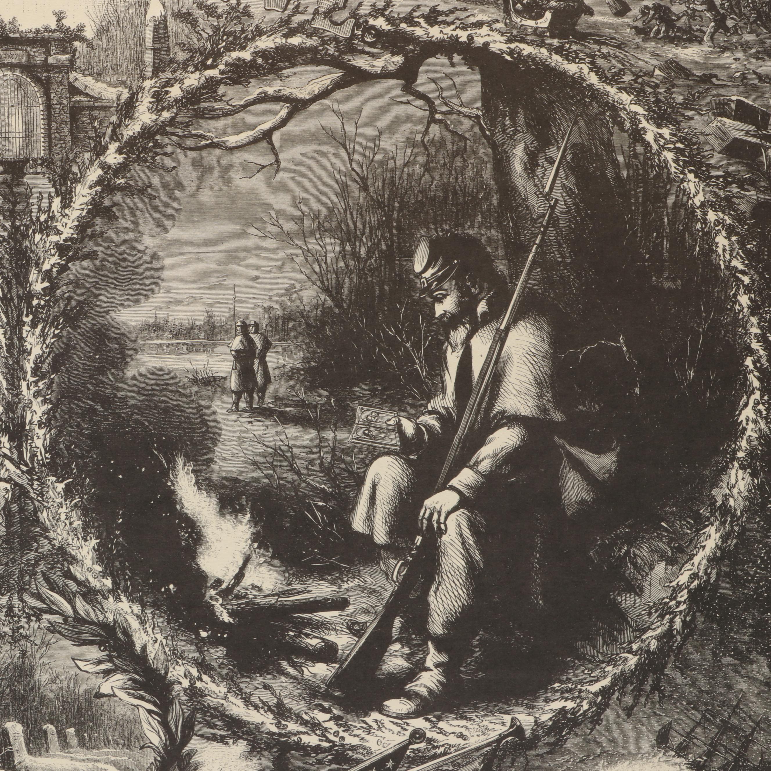 After Thomas Nast "Christmas Eve, 1862" Lithographic Print