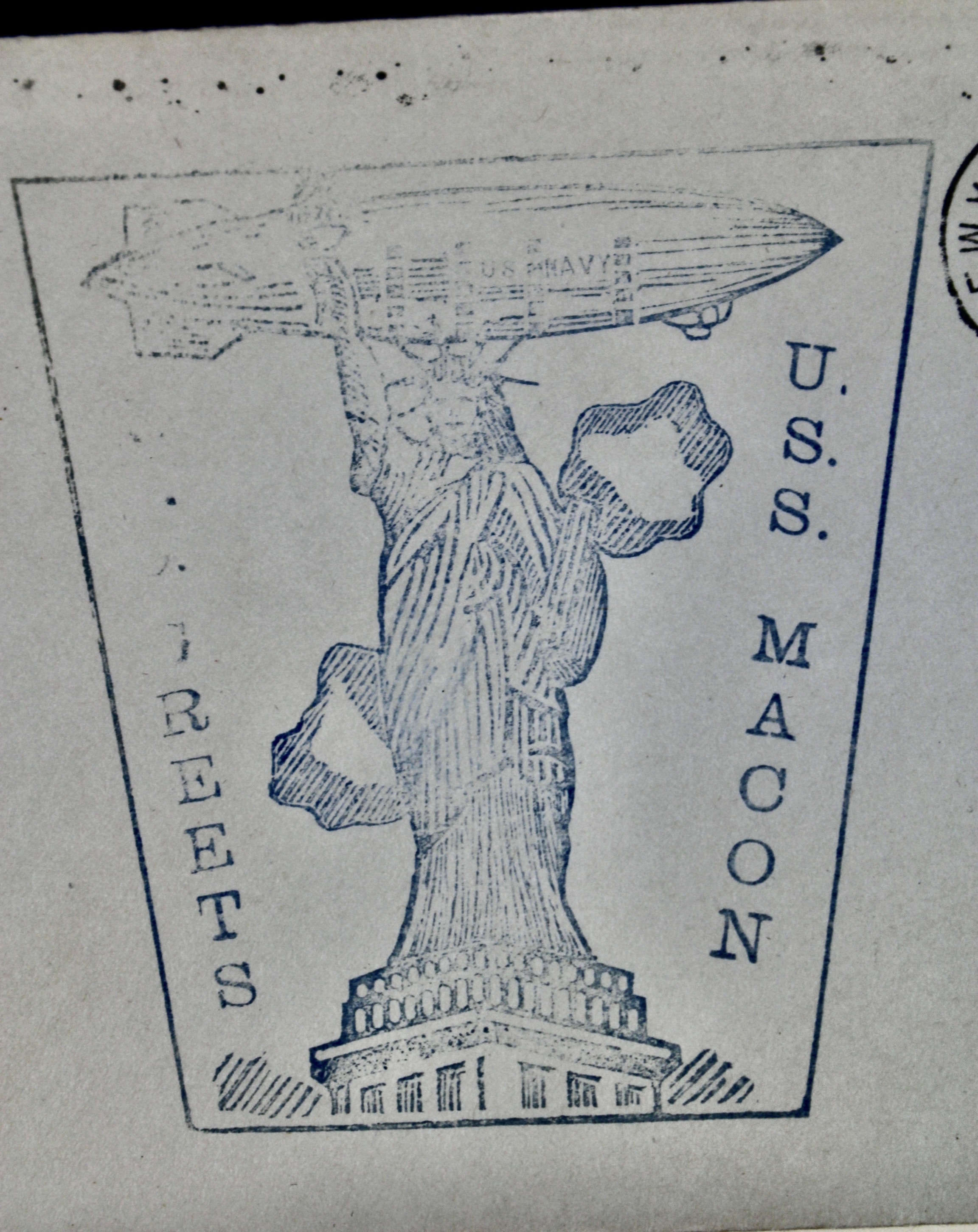 1933 Graf Zeppelin USS Macon Commemorative Postal Cover