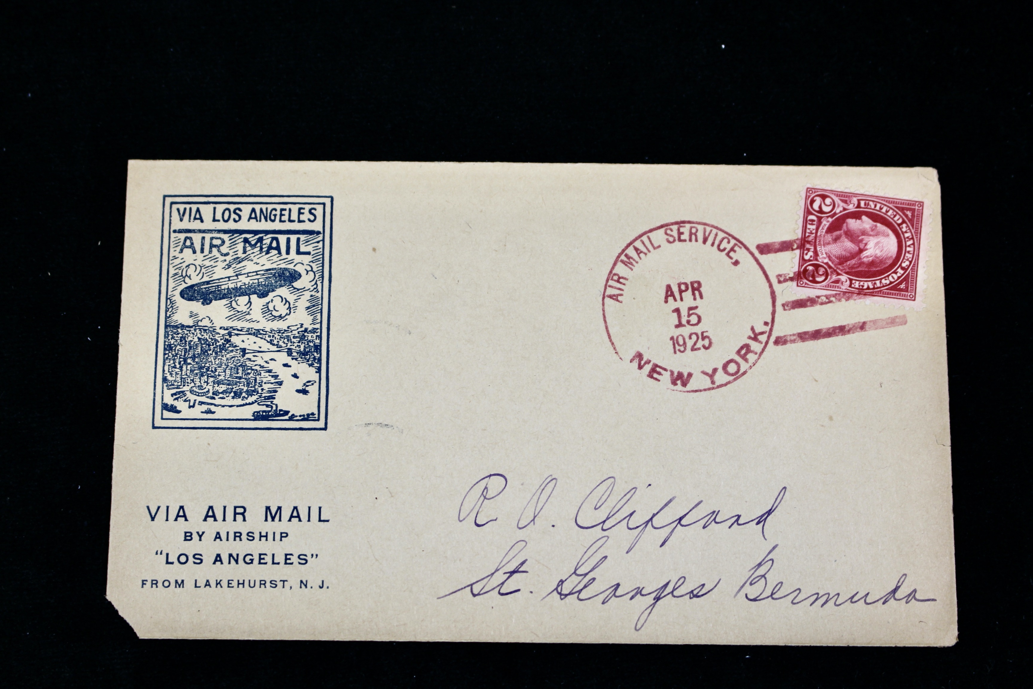 1925 Graf Zeppelin Postal Cover, New York to Bermuda