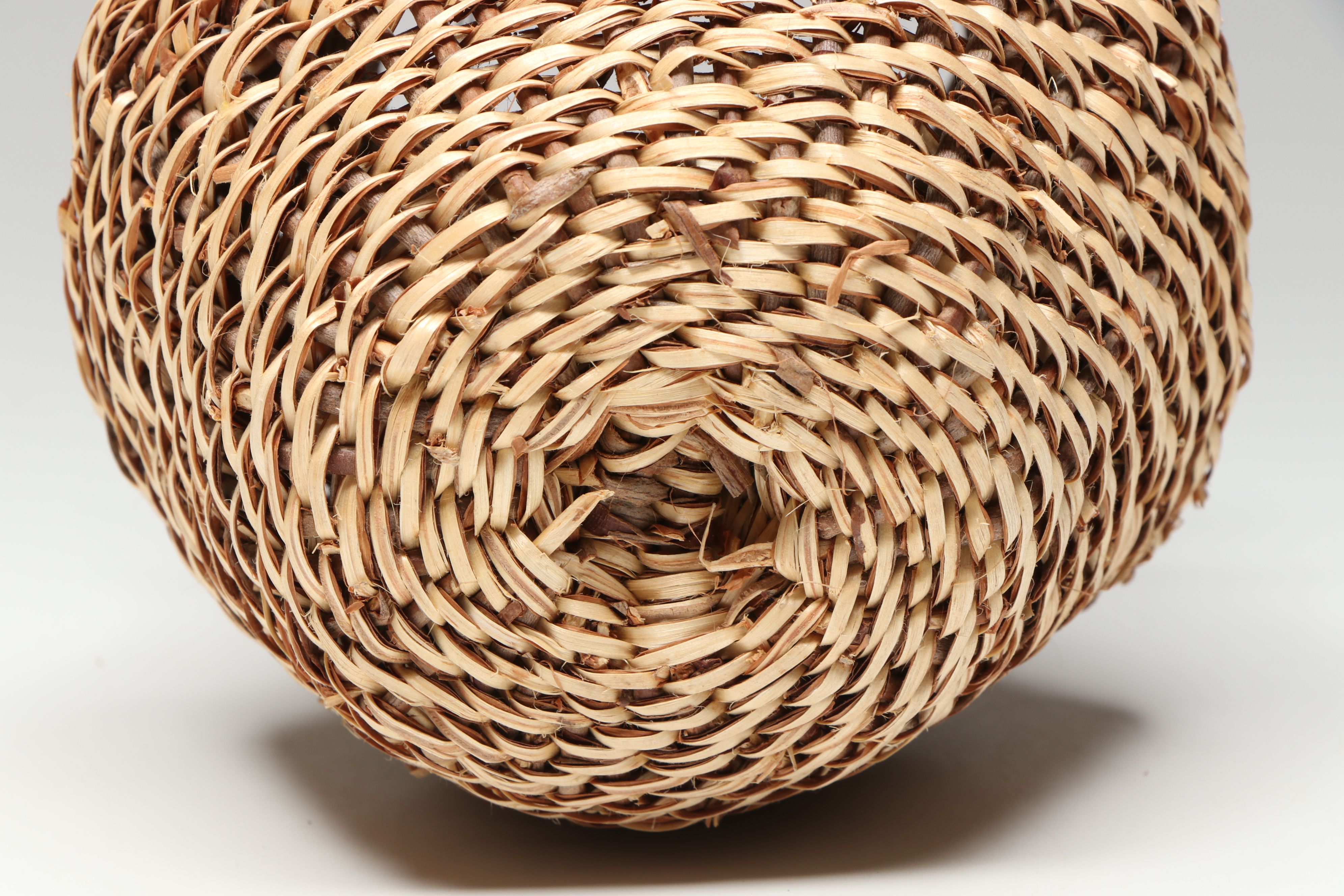 Novena Cobb Indé (Apache) Buckskin and Willow Tus with Other Basketry Vessel