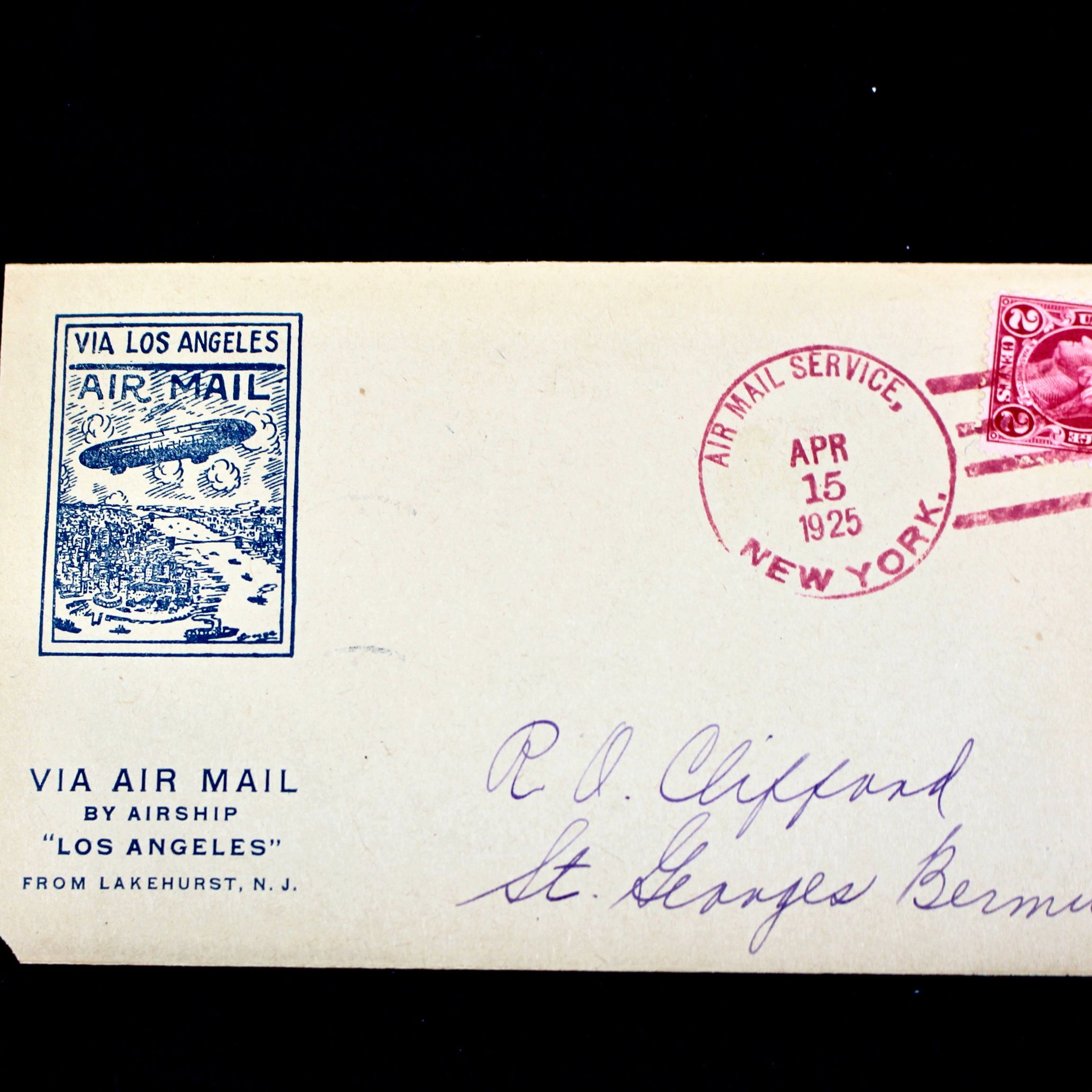 1925 Graf Zeppelin Postal Cover, New York to Bermuda