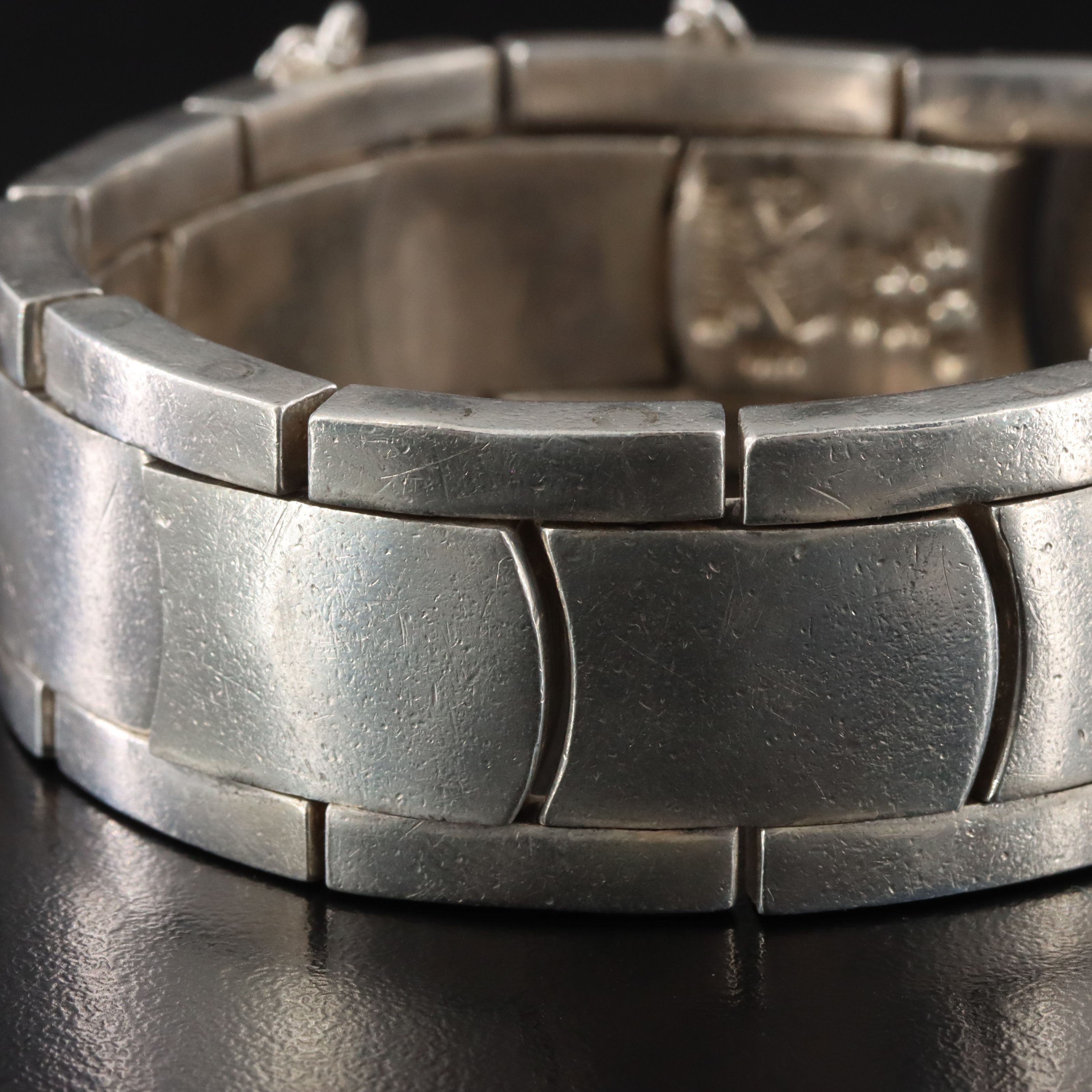 Taxco Mexican Modernist Antonio Pineda 970 Silver Bracelet, 1950s