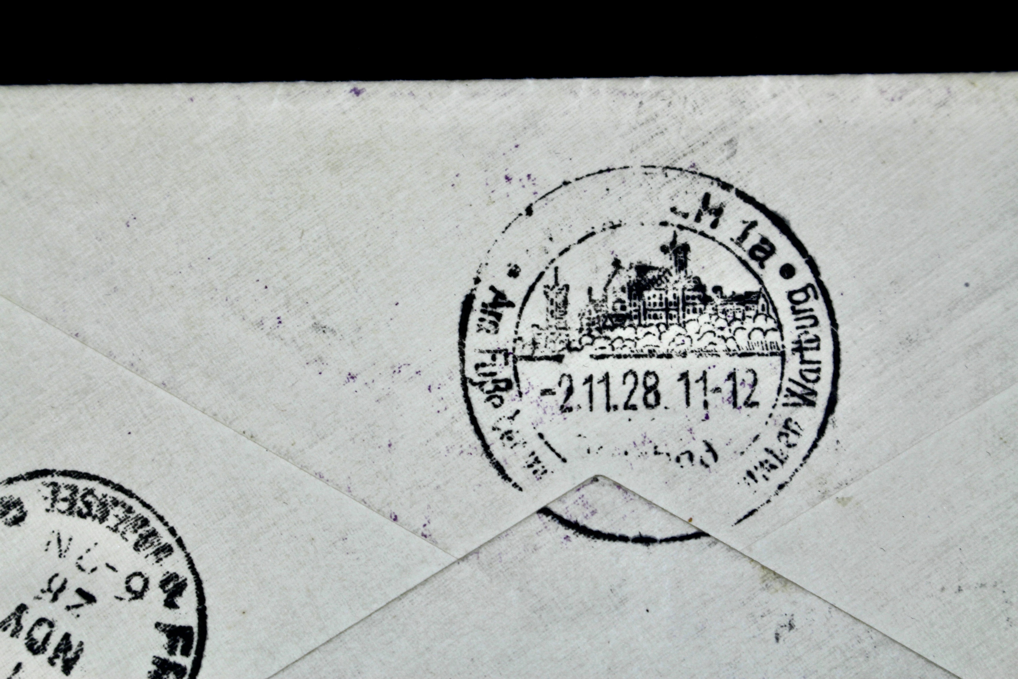 1928 Graf Zeppelin Postal Cover, 1st Flight to Germany, Scott 571 $1 Stamp