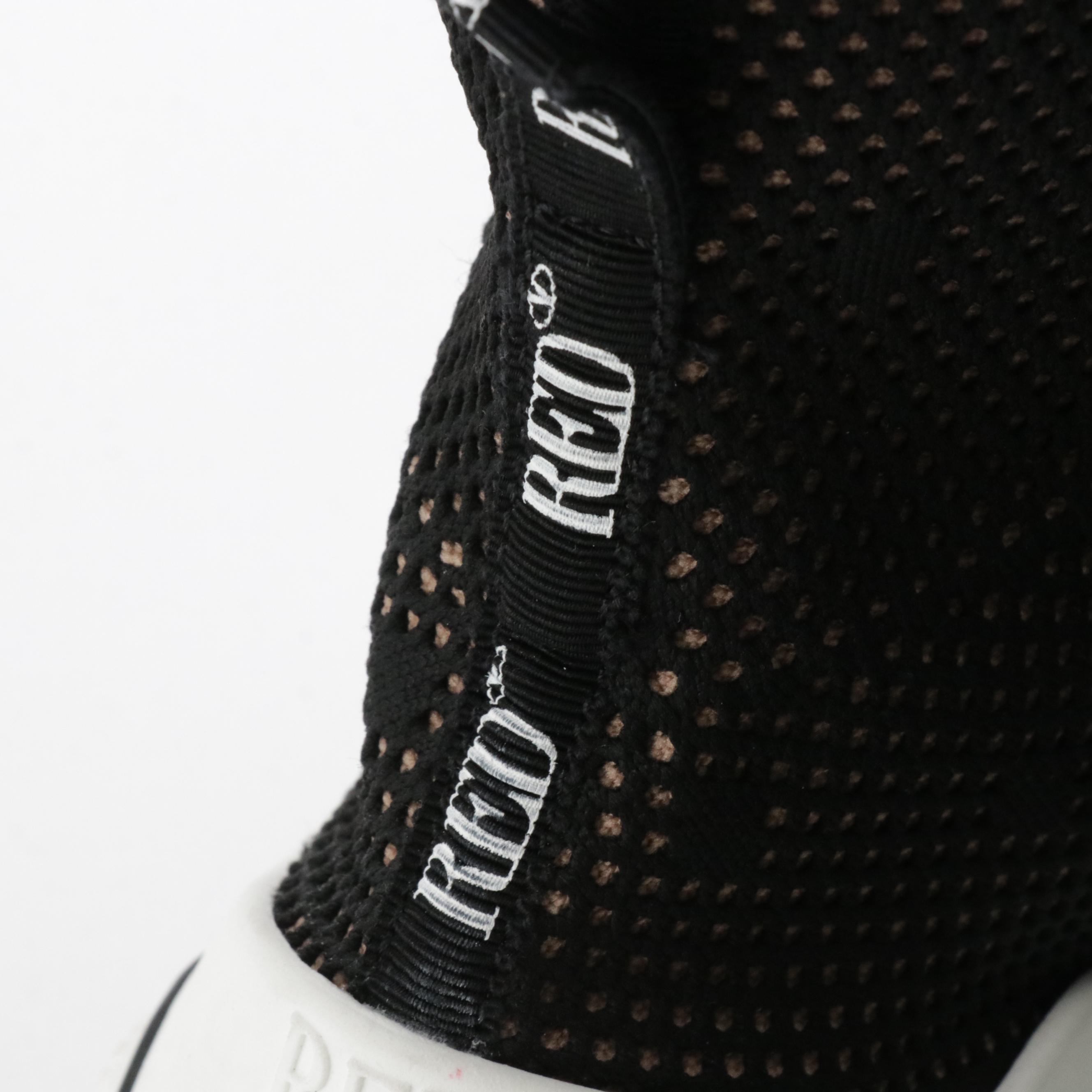 RED Valentino Monogram-Trimmed Mesh Knee-High Boots