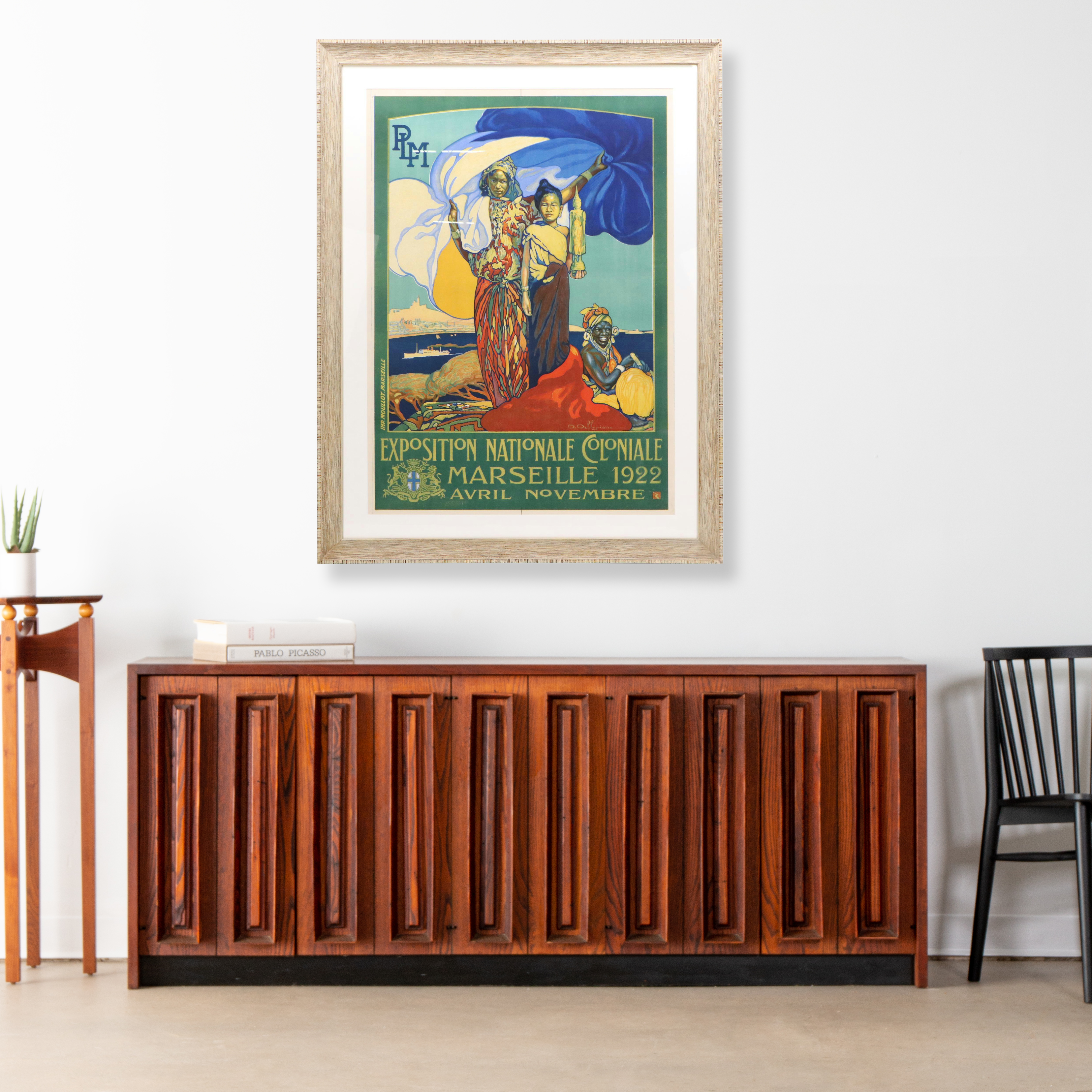 Color Lithograph After D. Dellepiane "Exposition Nationale Coloniale," 1922