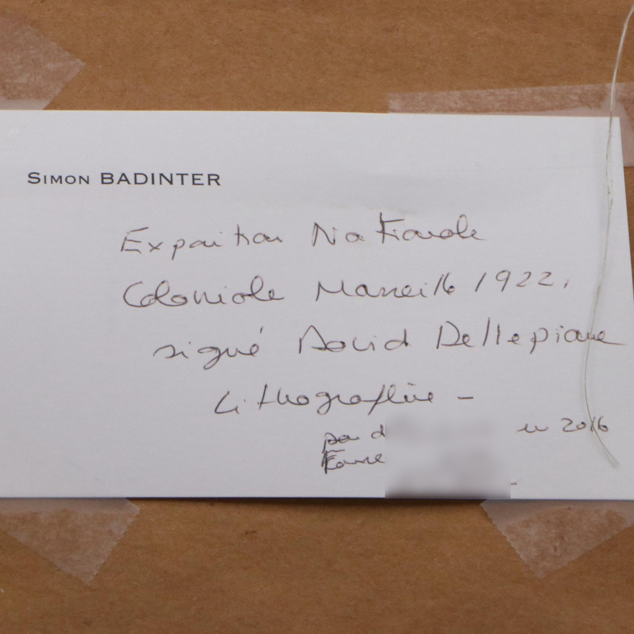 Color Lithograph After D. Dellepiane "Exposition Nationale Coloniale," 1922