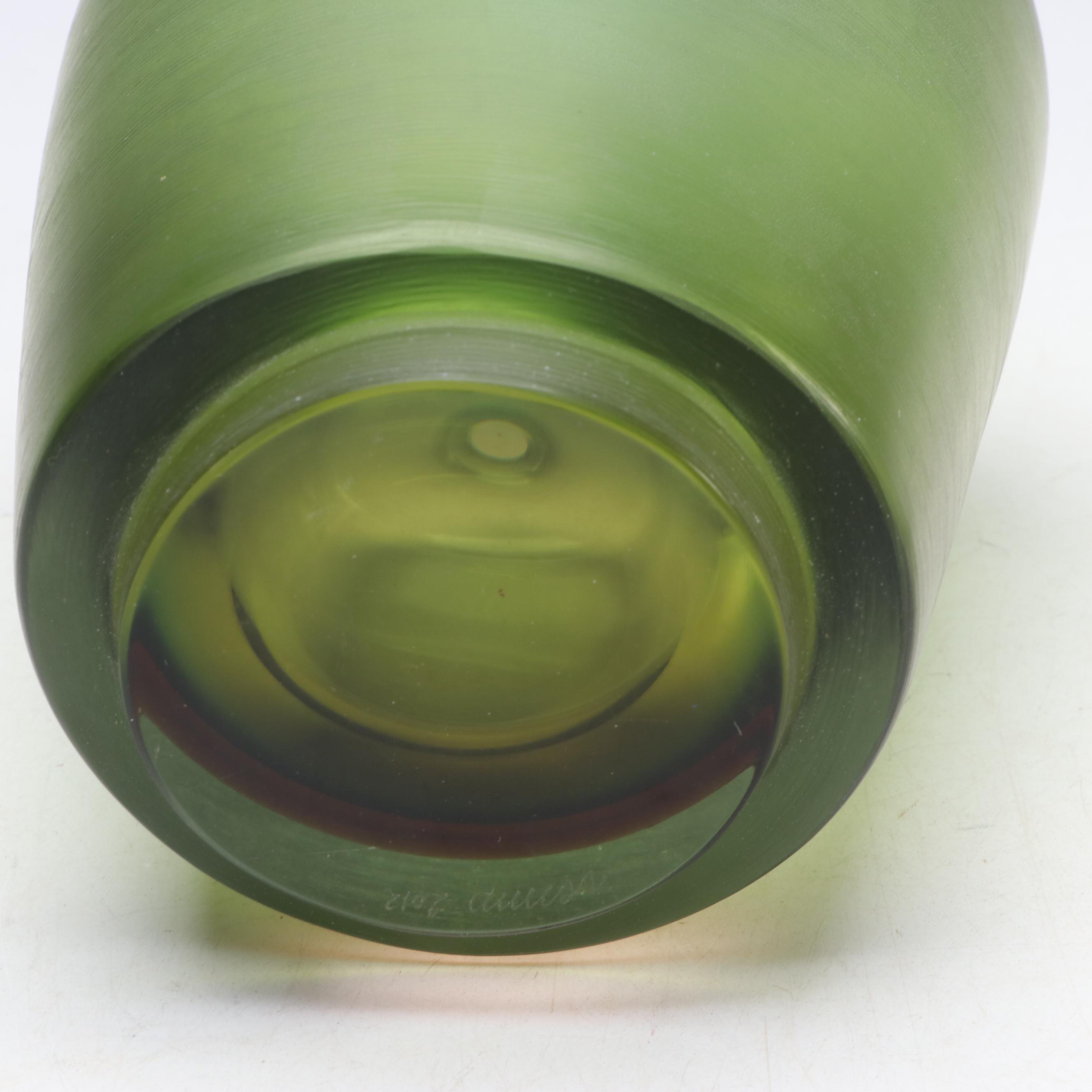 Venini Inciso Two-Color Studio Glass Bottle with Stopper, 2012