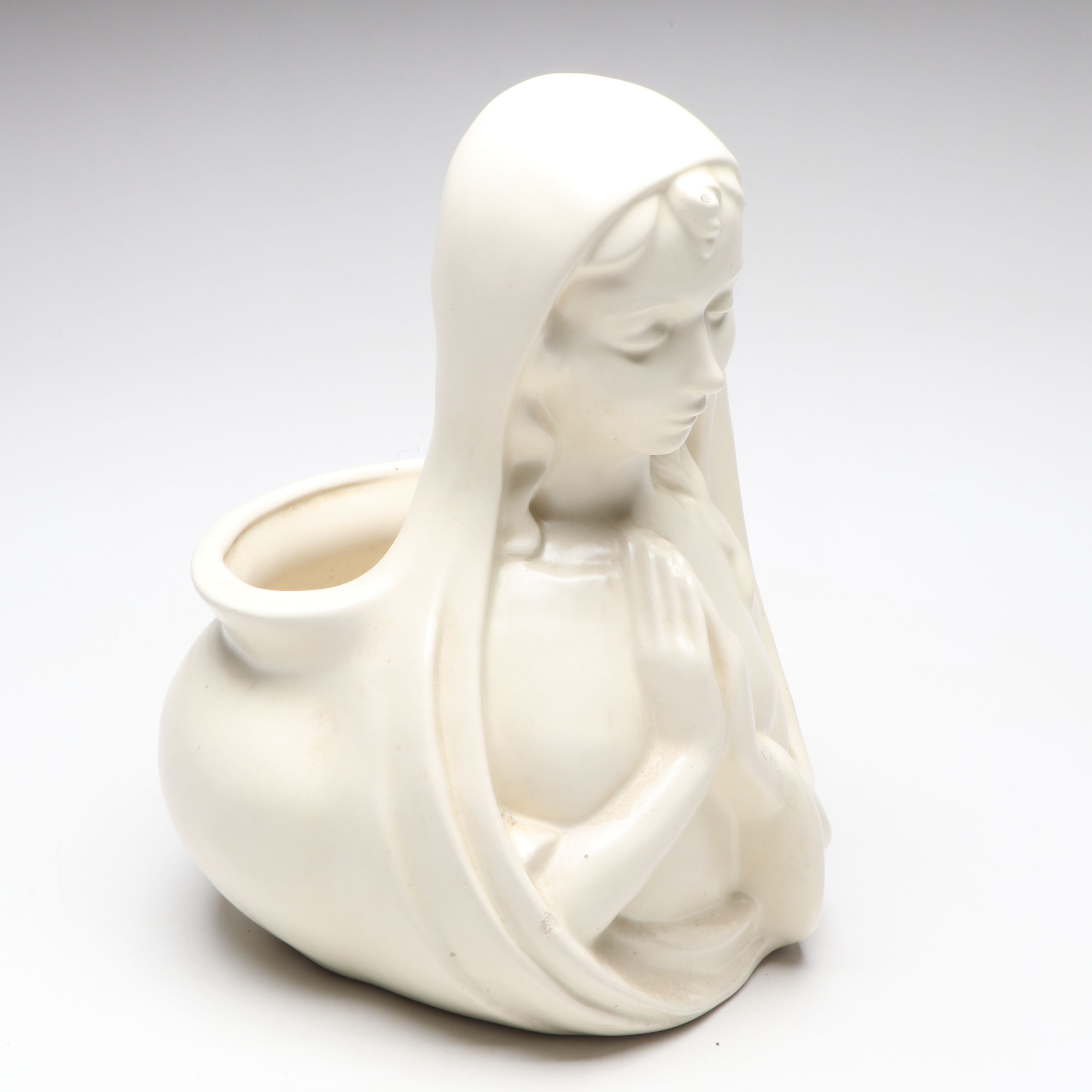 Haeger Pottery Madonna Praying Planter with Communion and Other Figures