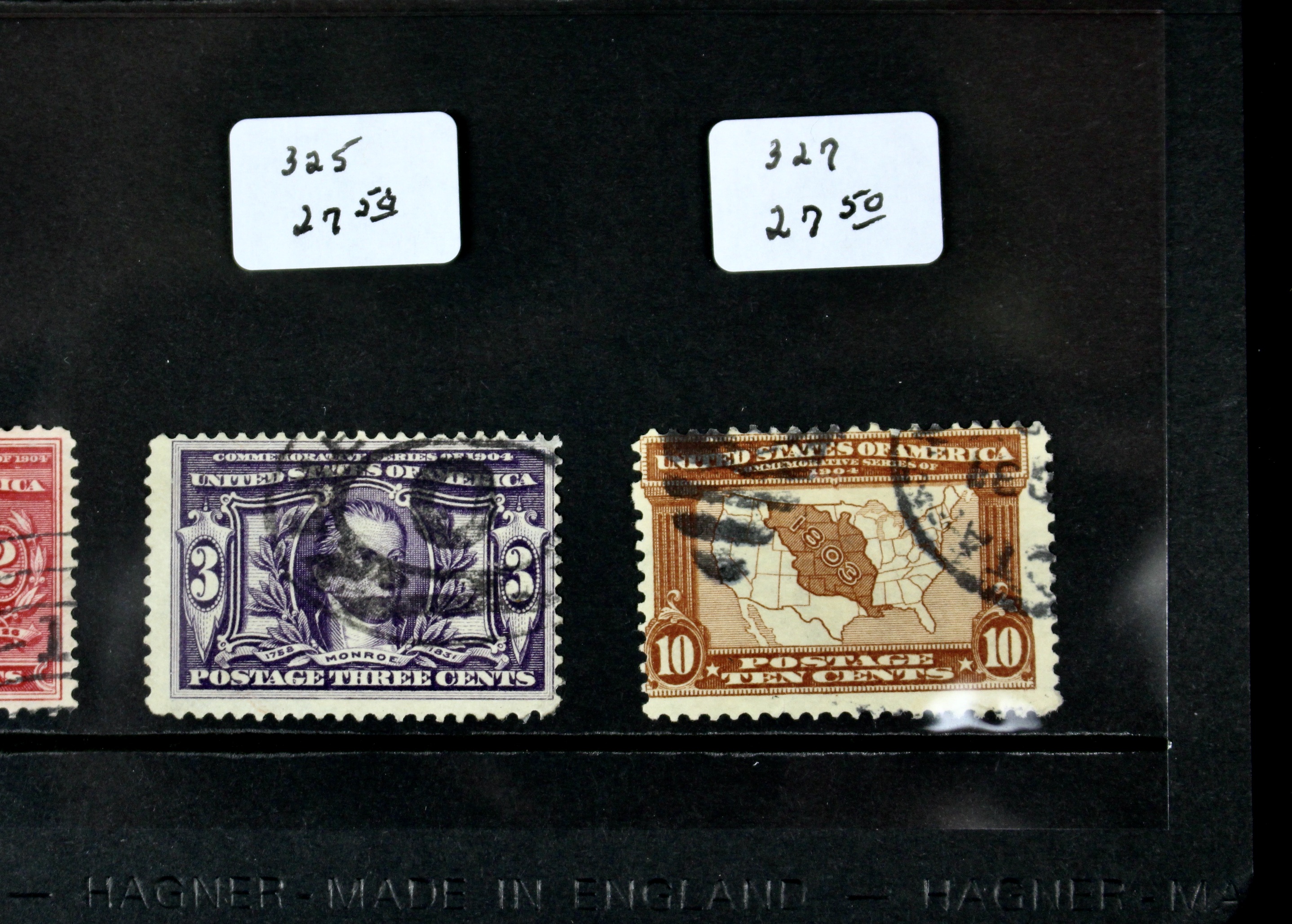 Sixteen Early Used U.S. Postage Stamps, 1870 to 1904