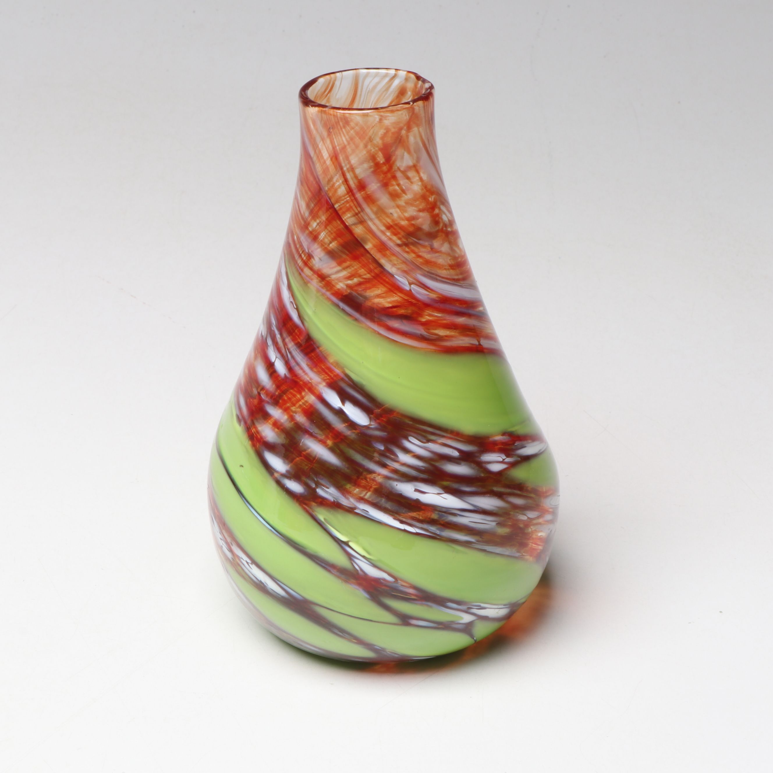 Fenton Opalescent Blush Glass Vase with More Art Glass Vases and Candle Holders