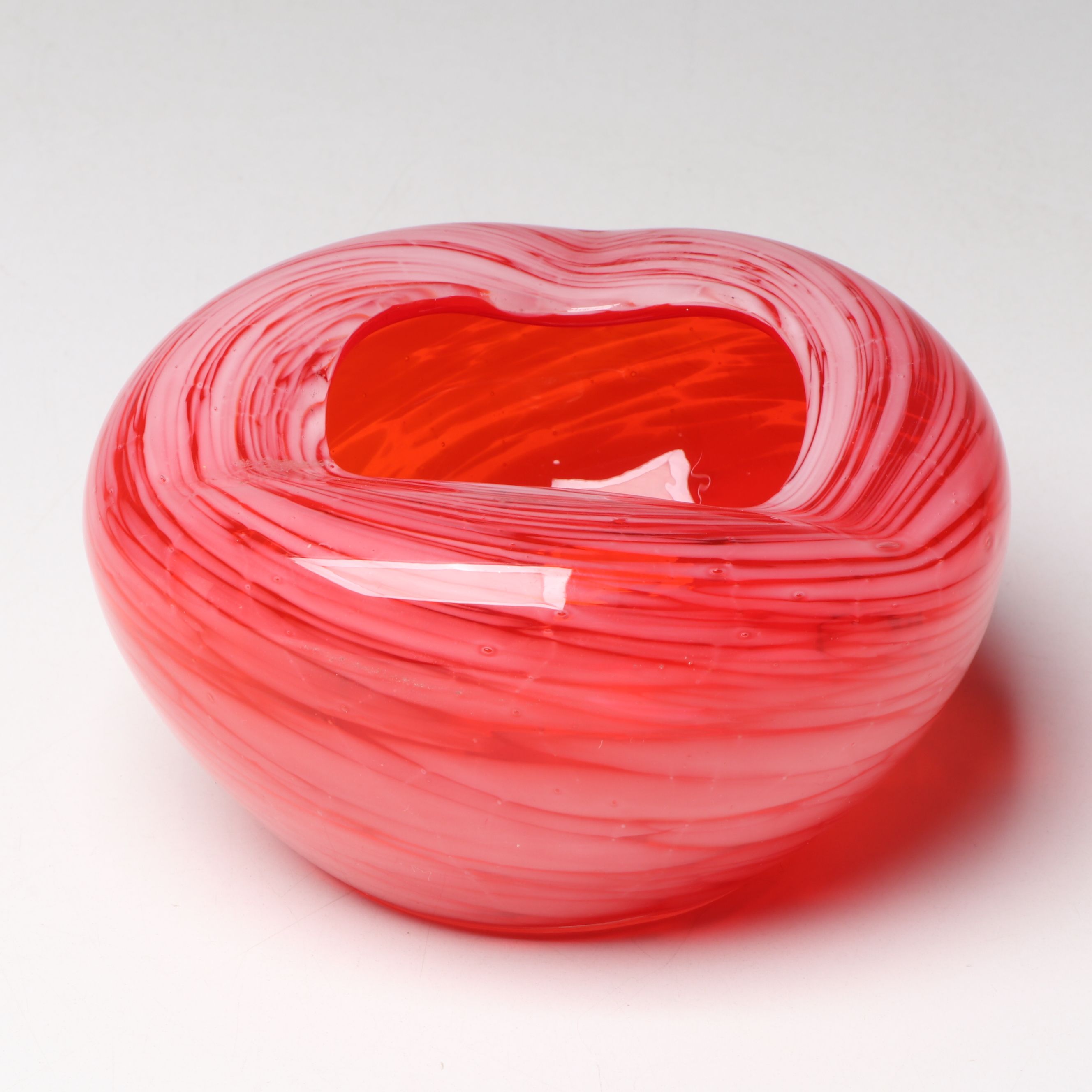 Fenton Opalescent Blush Glass Vase with More Art Glass Vases and Candle Holders