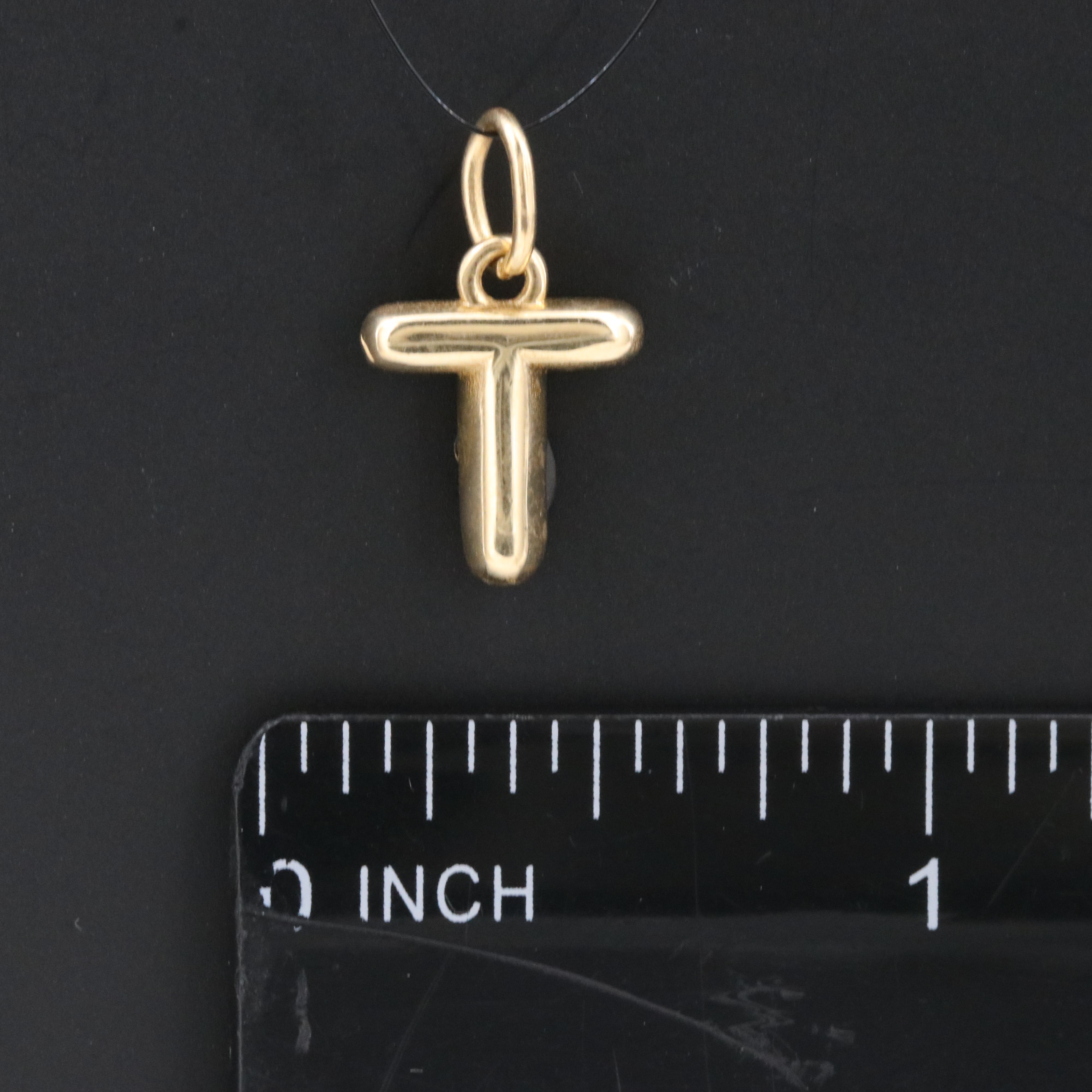 14K "T" Initial Pendant