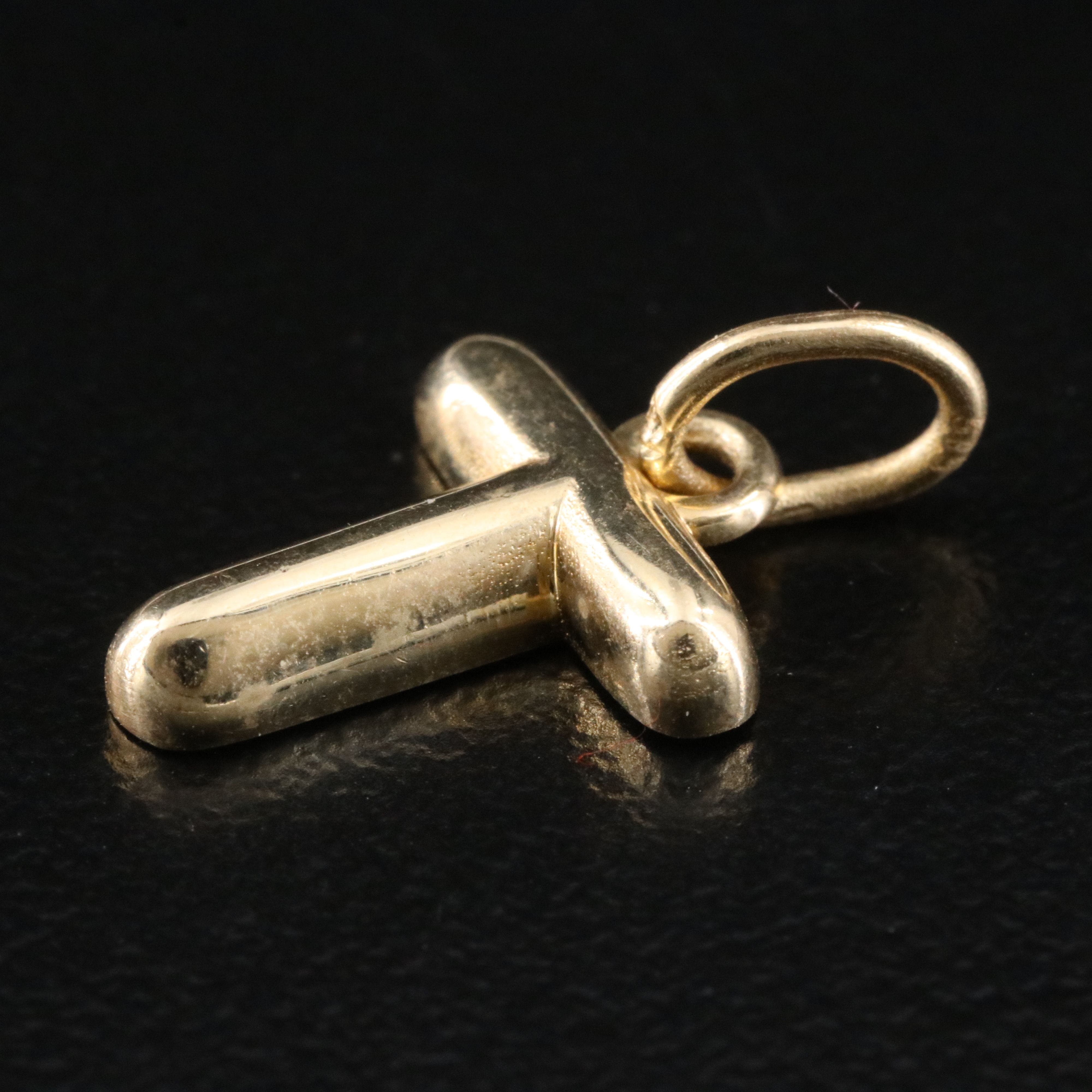 14K "T" Initial Pendant