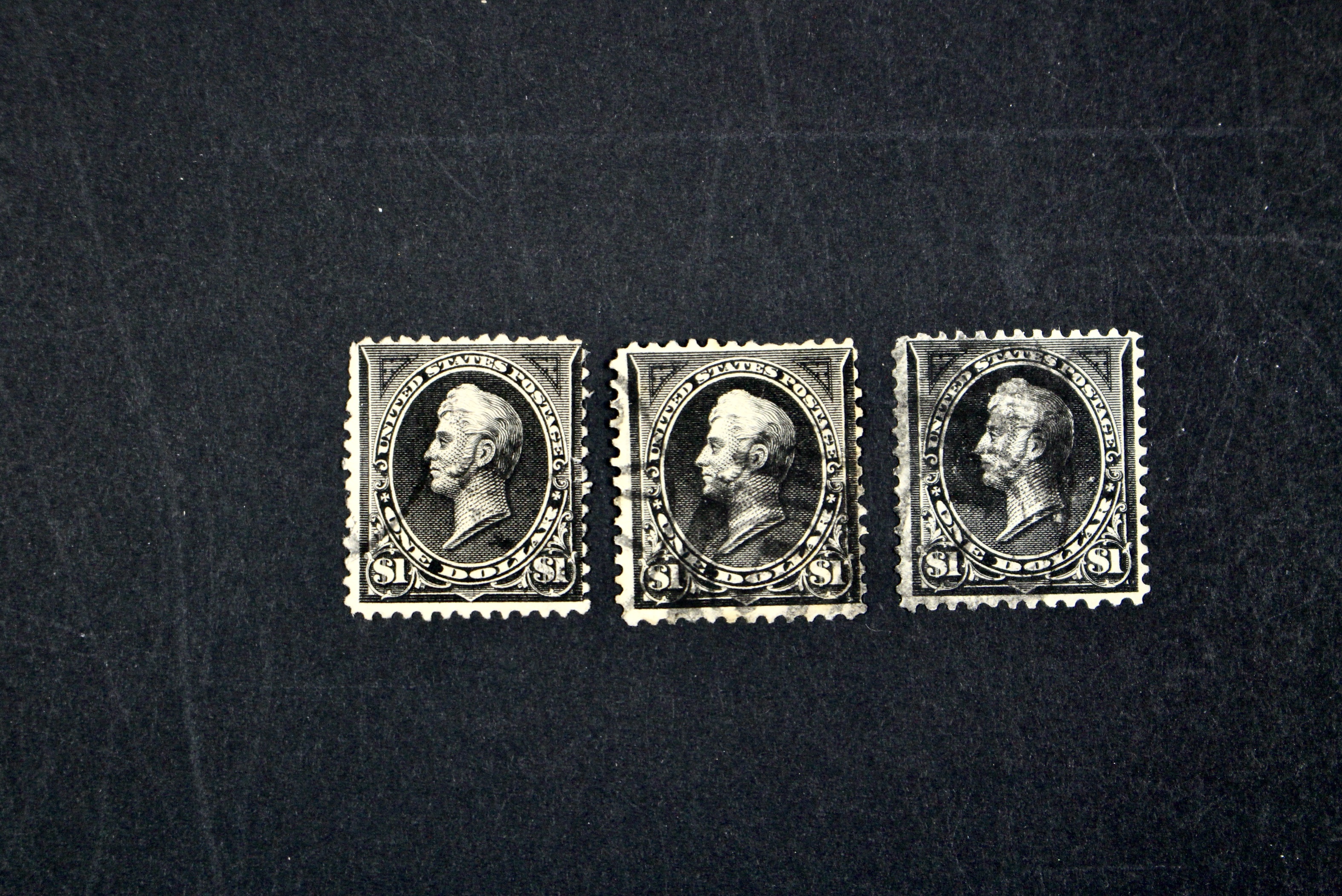 Six Early Used High Value U.S. Postage Stamps, 1890s