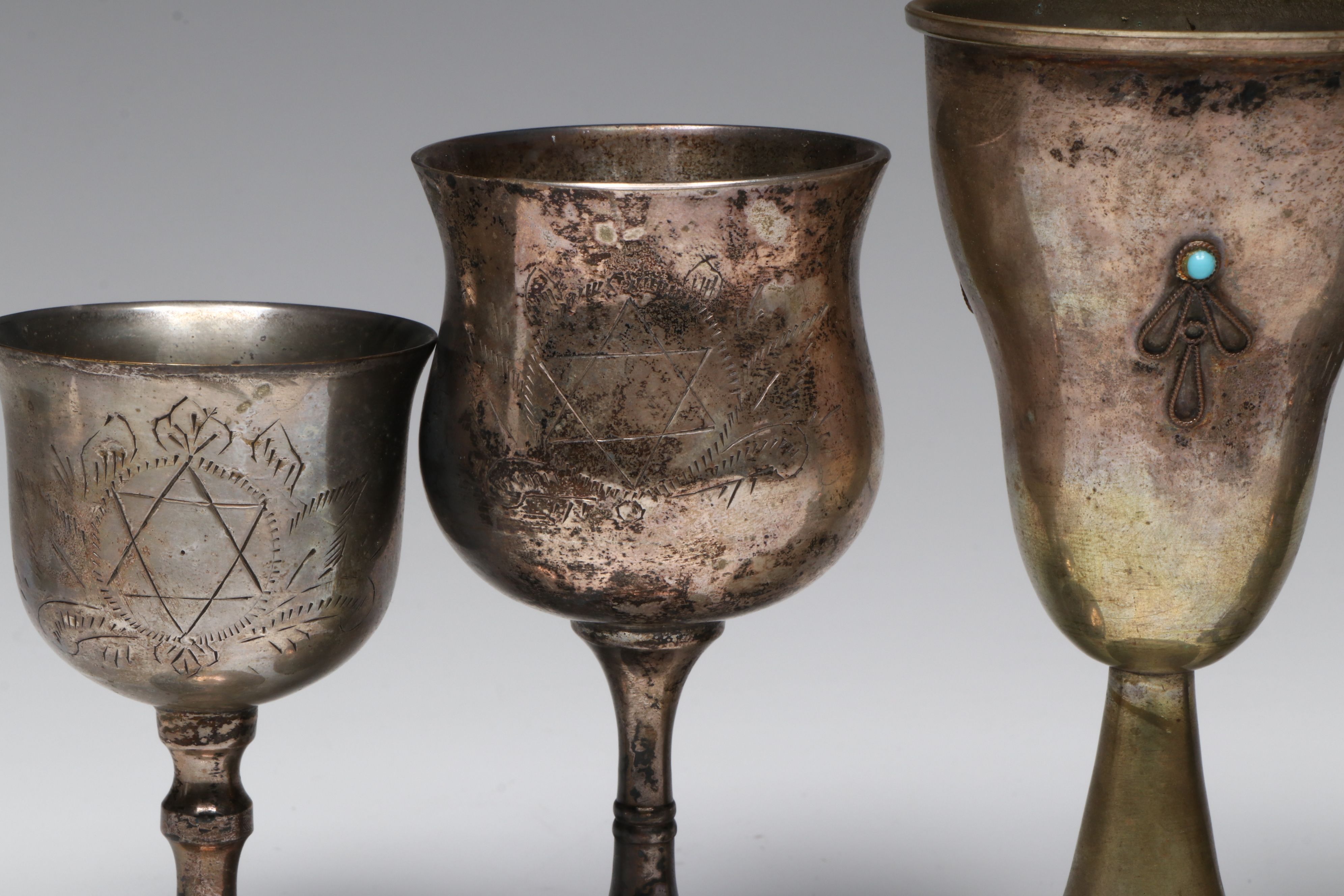 Havdalah Silver Filigree Spice Tower with Kiddush Cups