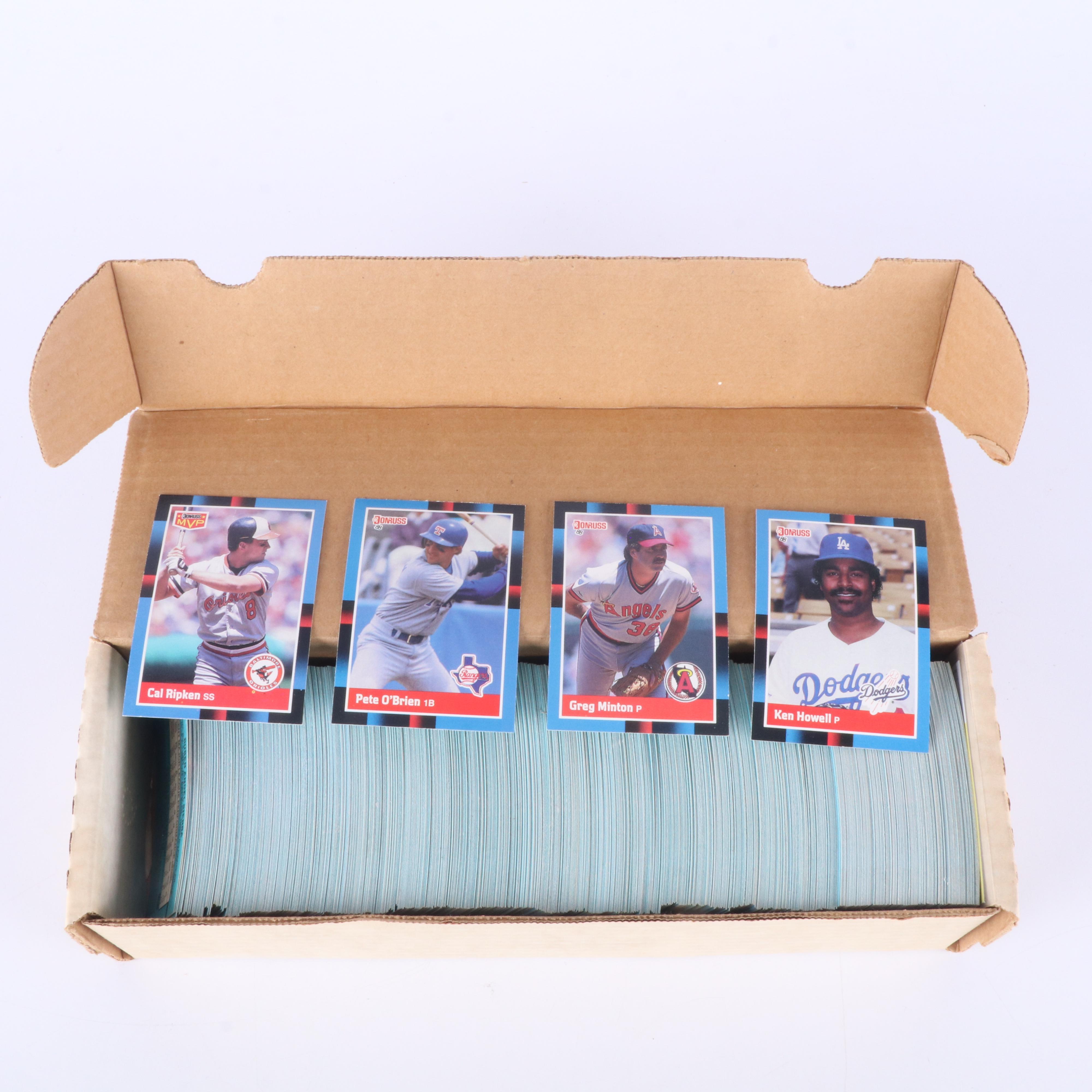 Large Group of Baseball and Football Cards, and Other Sports Items