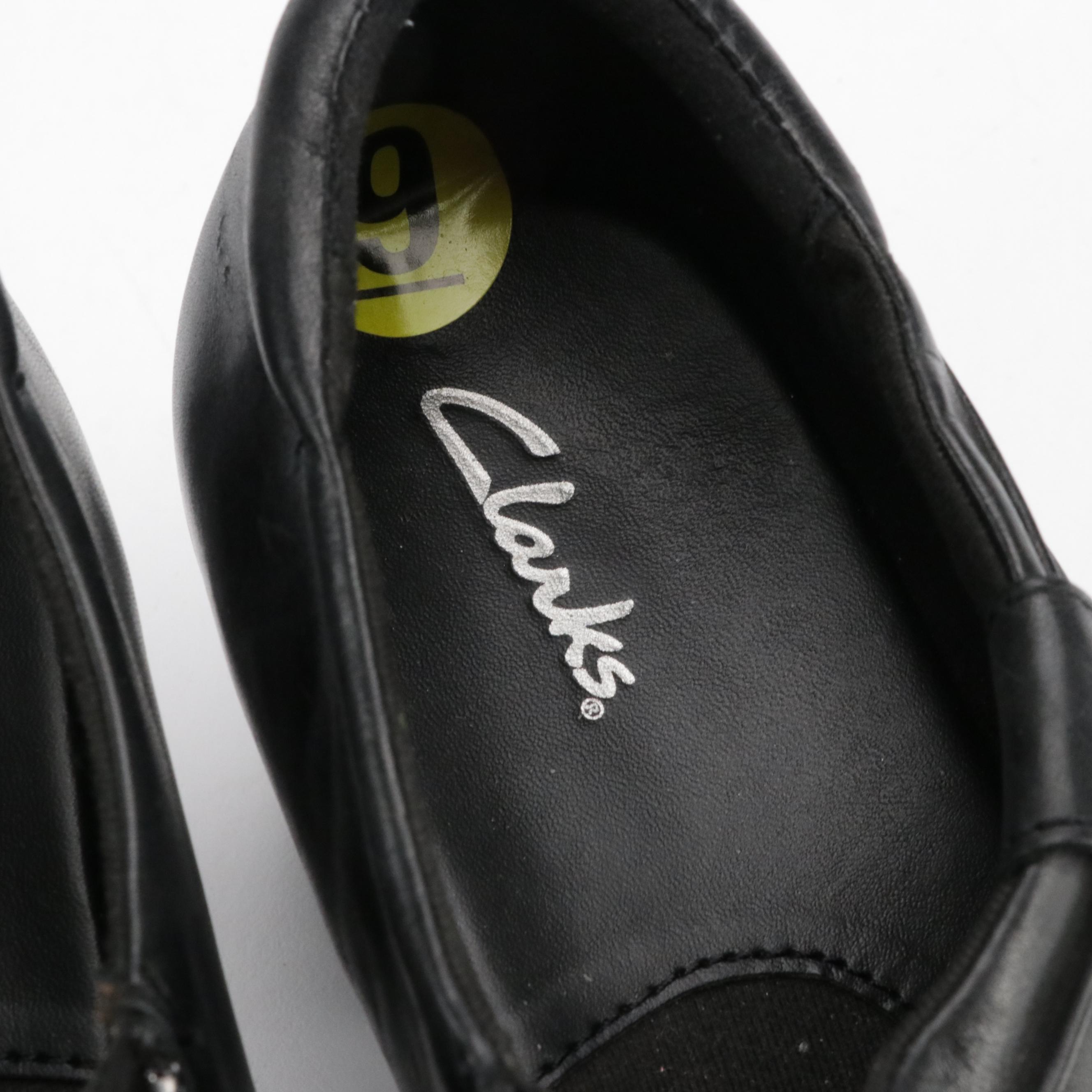 Clarks Black Leather Shoes