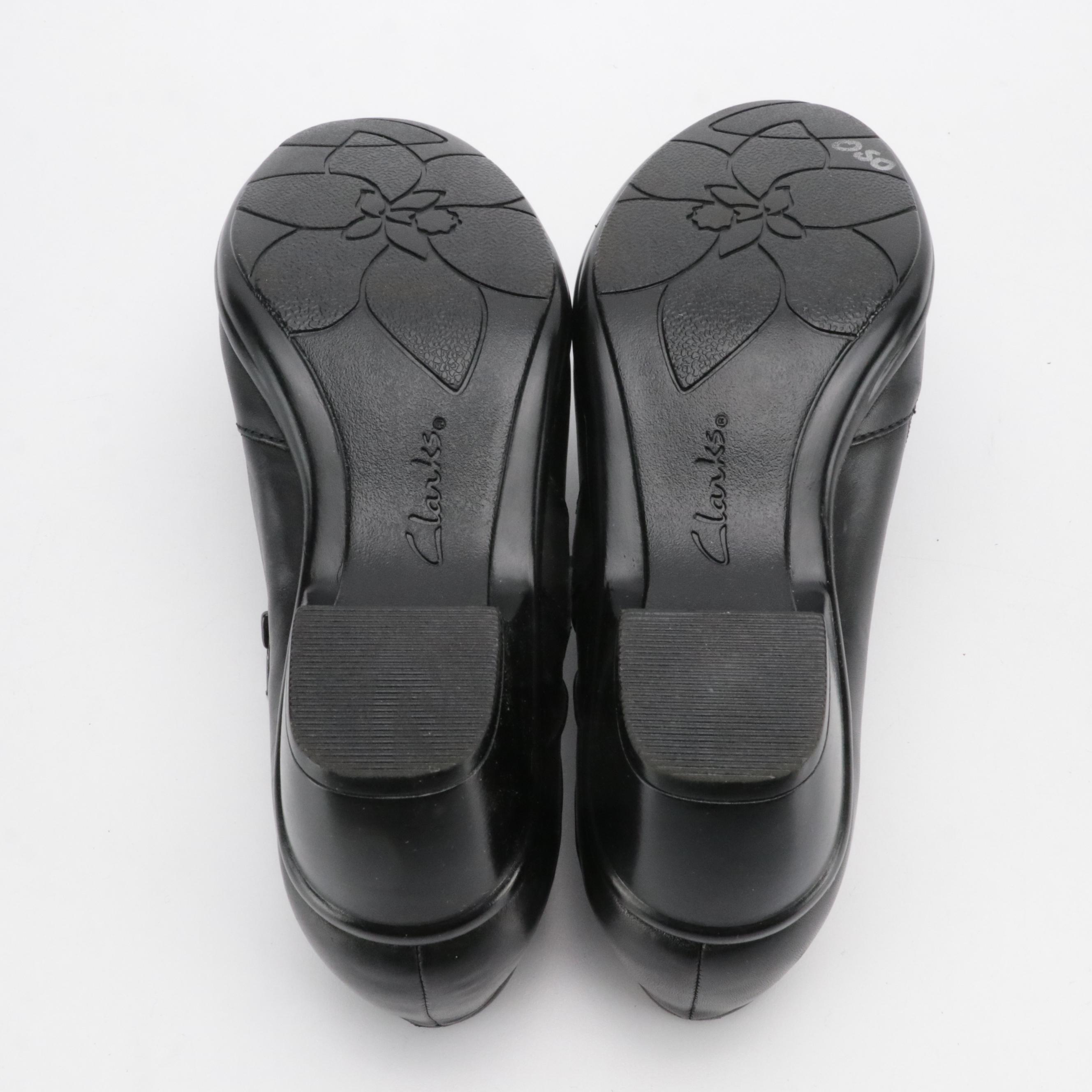 Clarks Black Leather Shoes