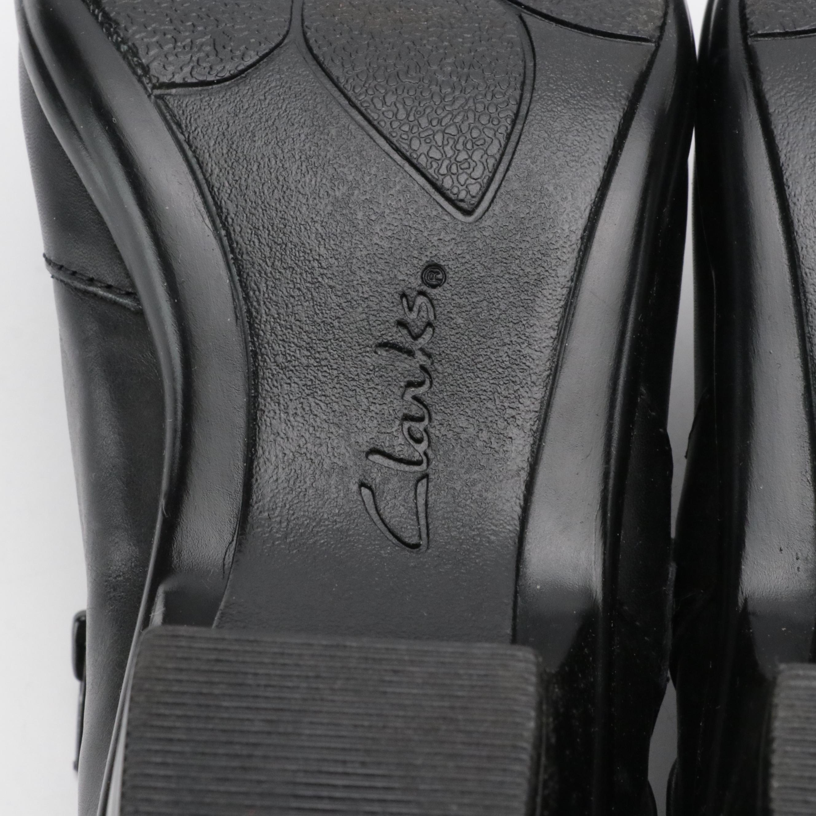 Clarks Black Leather Shoes