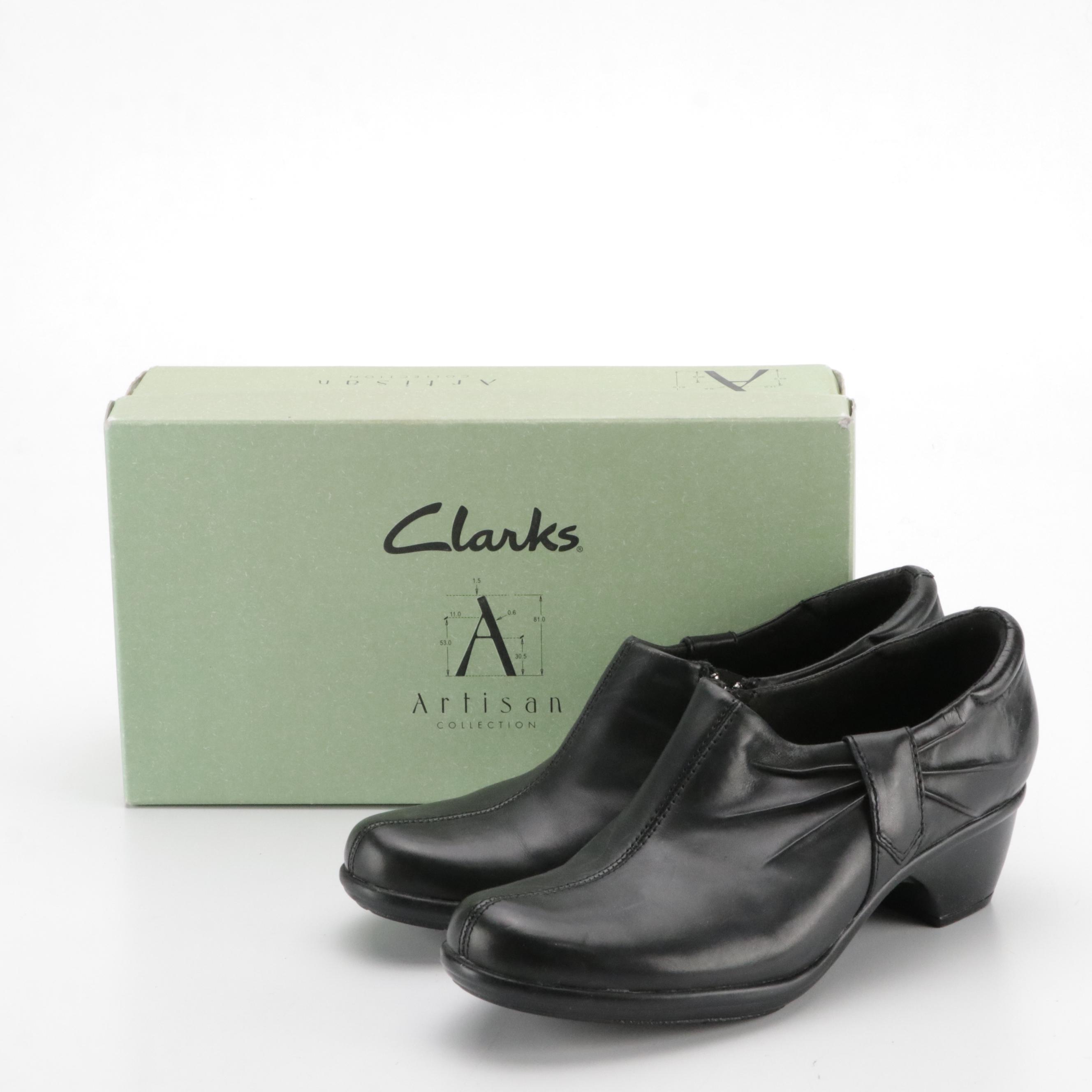 Clarks Black Leather Shoes