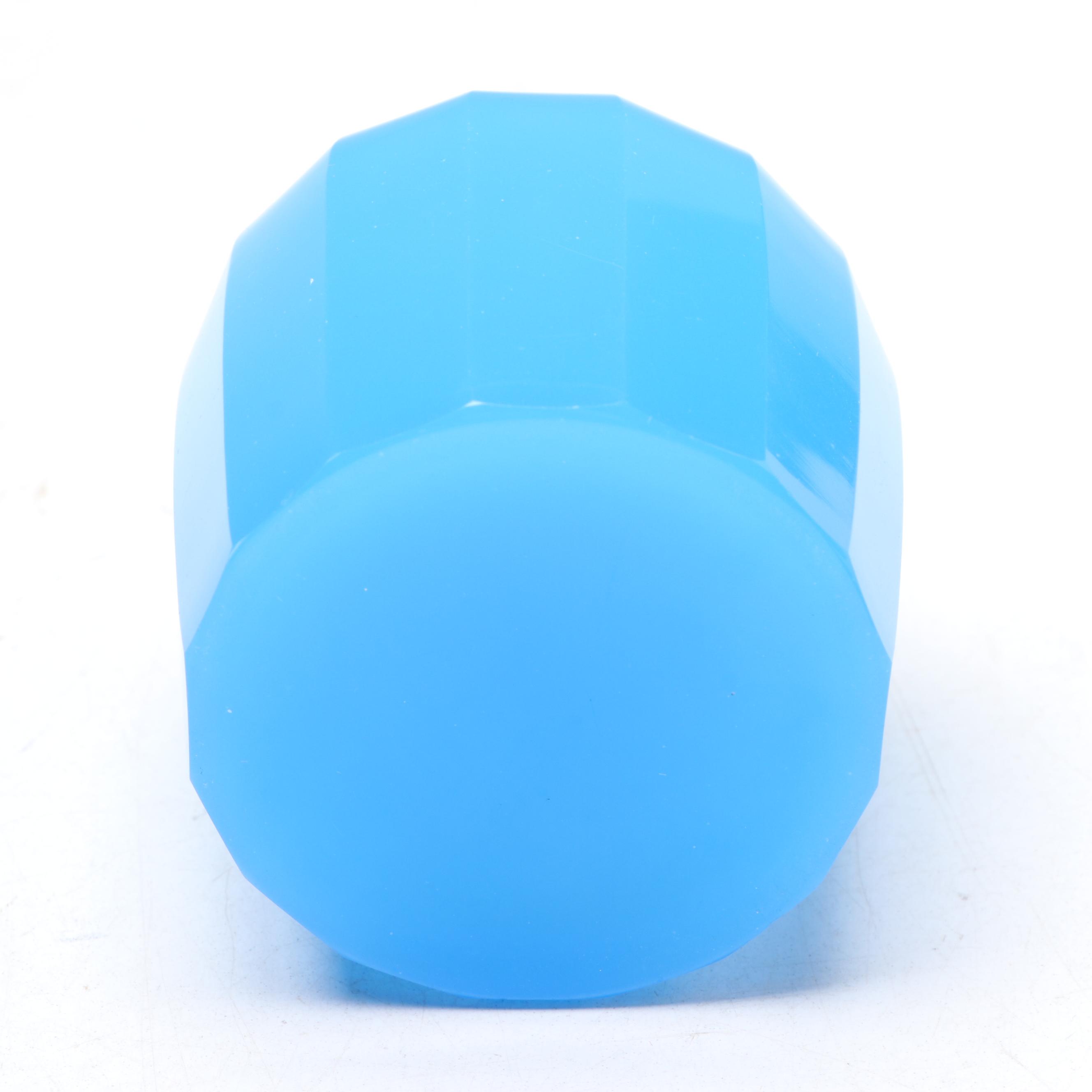 Blue Opaline Glass Perfume Bottle with Victorian Double-Ended Scent Bottle