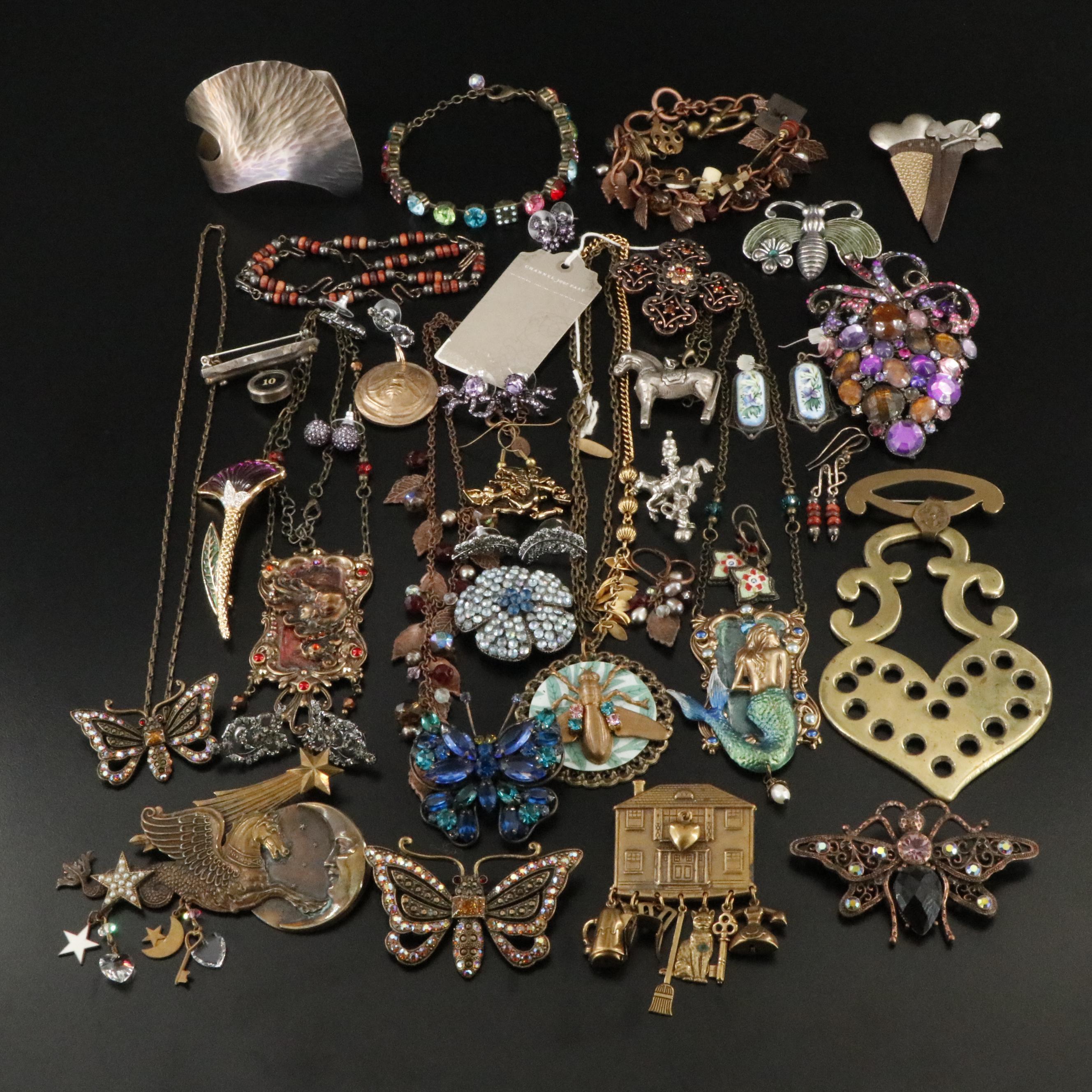 Jewelry Collection Featuring Darkenrose Jewellery, Rhinestones and Pearl