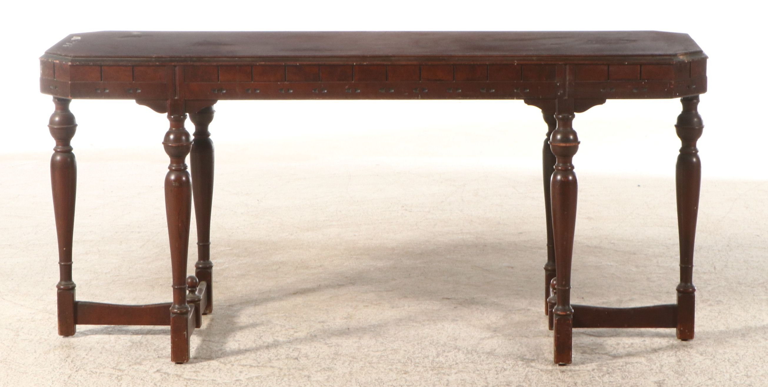 Jacobean Style Walnut Library Table, 1920s
