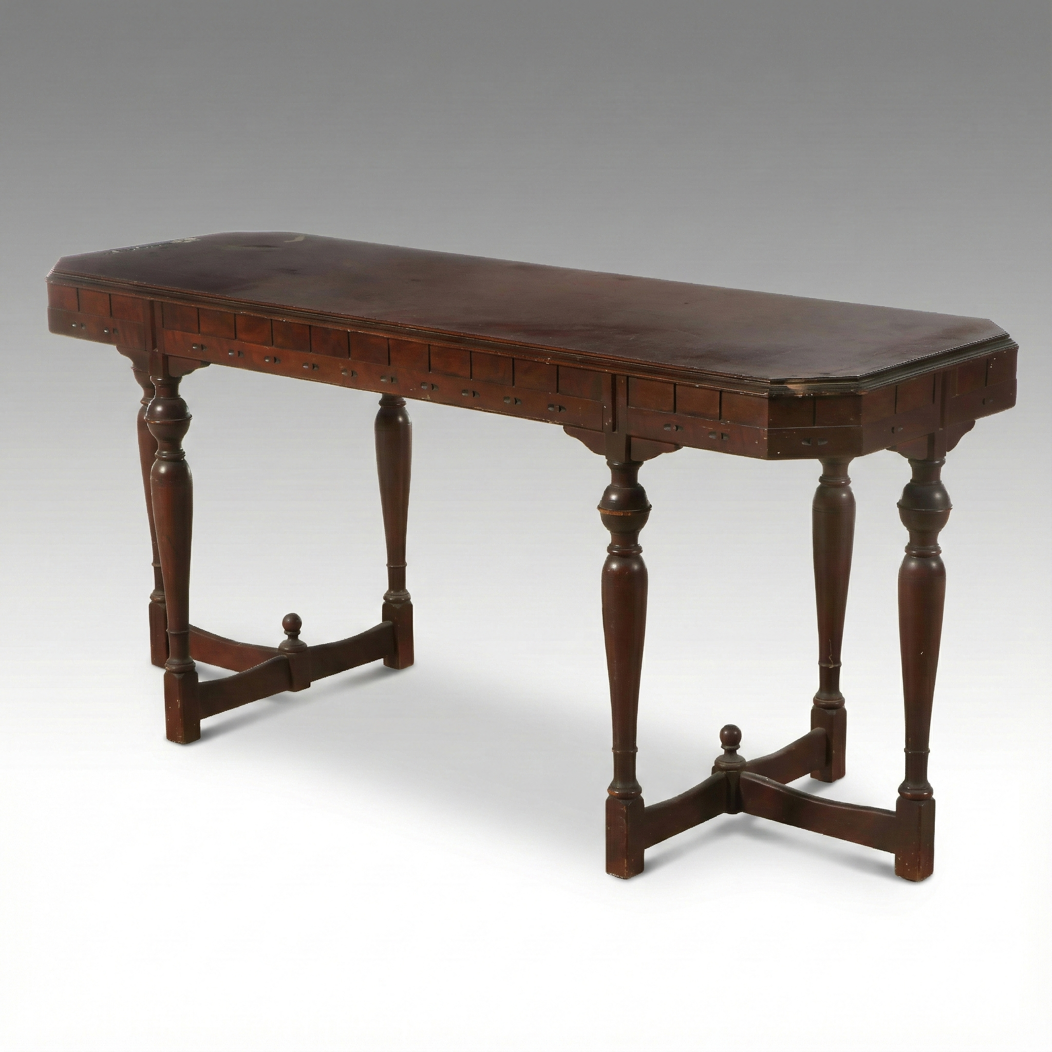 Jacobean Style Walnut Library Table, 1920s