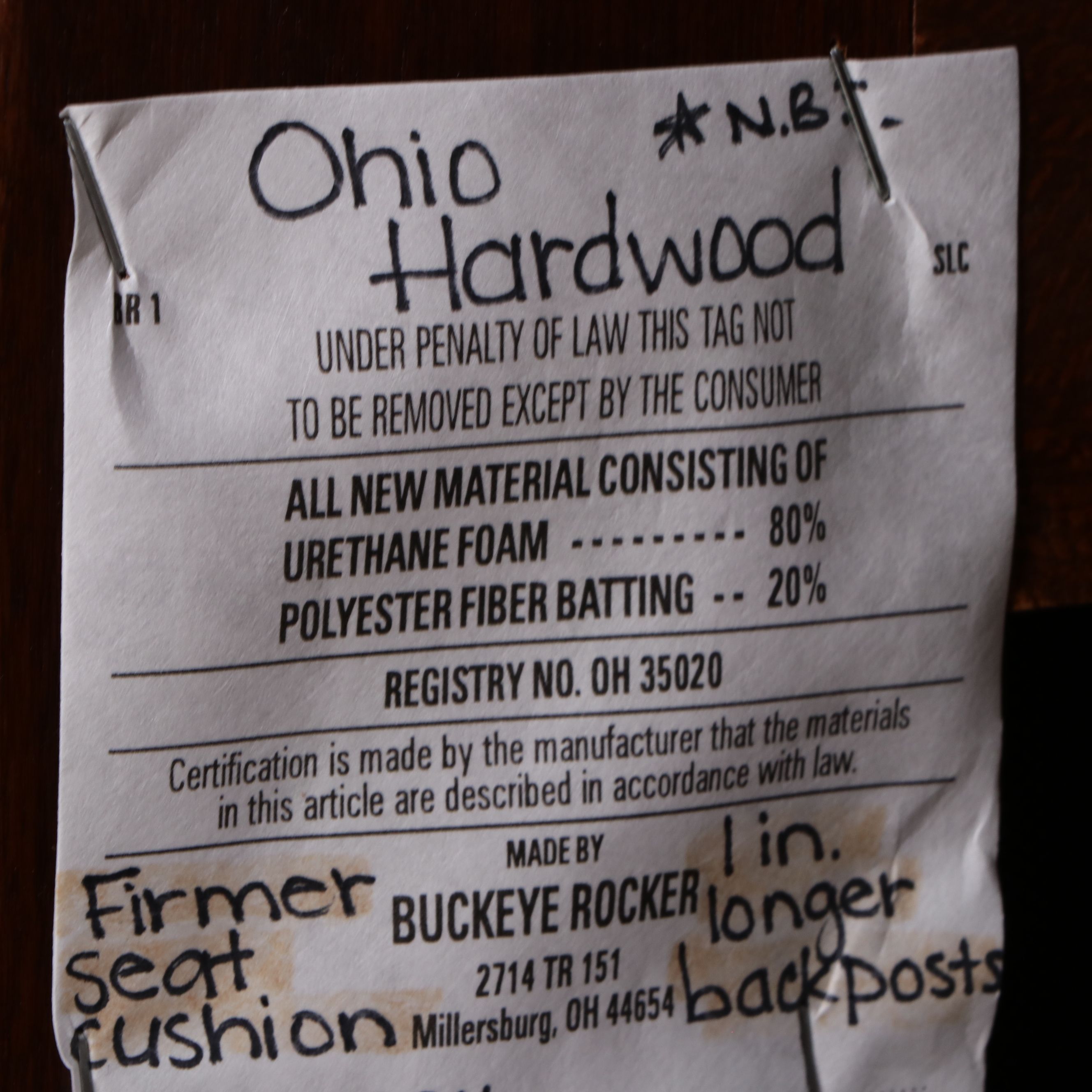 Buckeye Rocker Craftsman Style Bench-Made Walnut and Leather Swivel Glider Chair