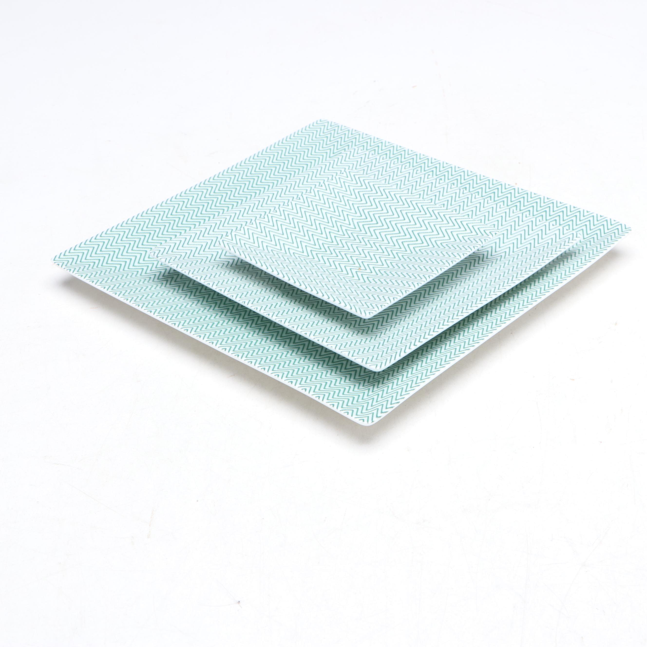 Hermès "Chevrons" Porcelain Stacking Plates