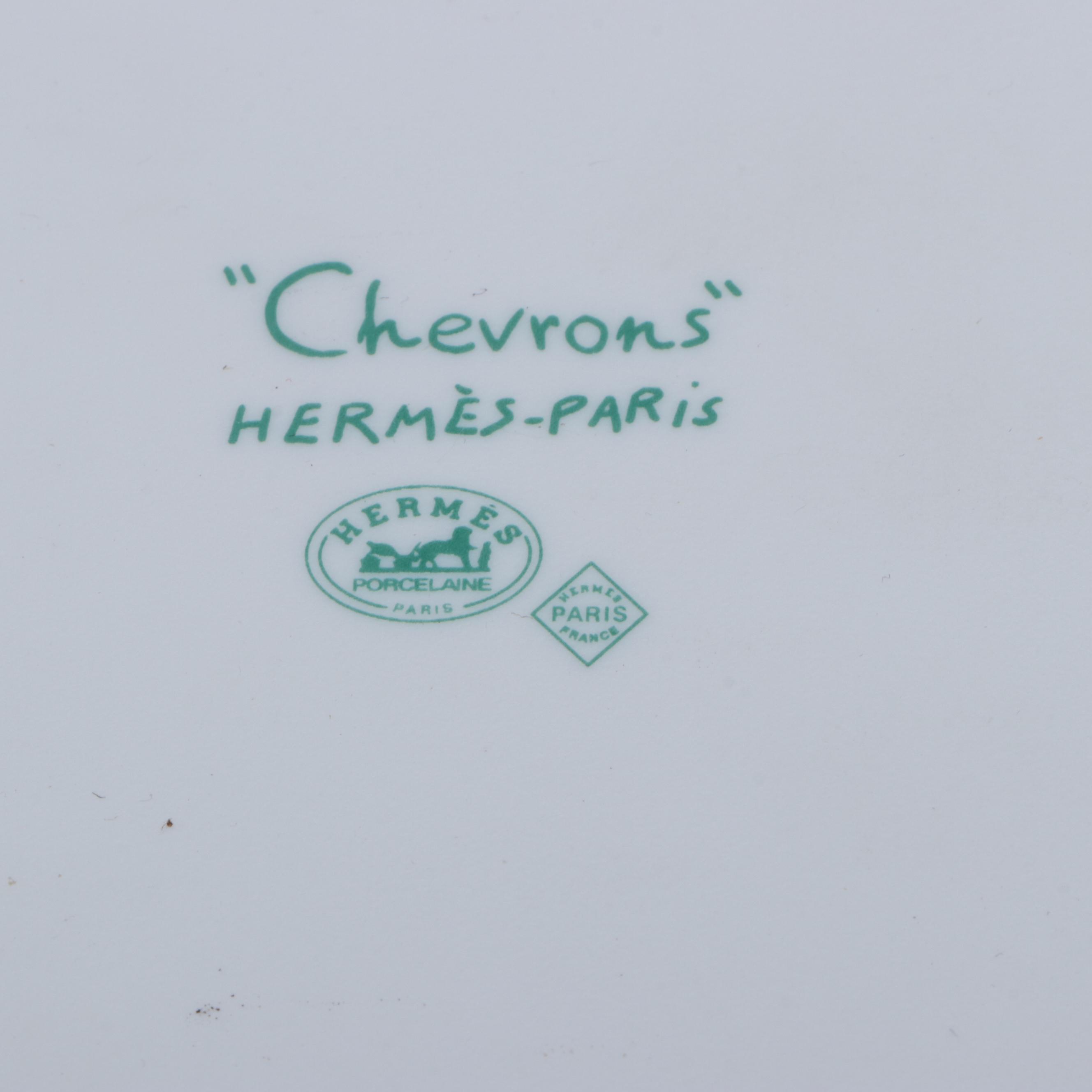 Hermès "Chevrons" Porcelain Stacking Plates