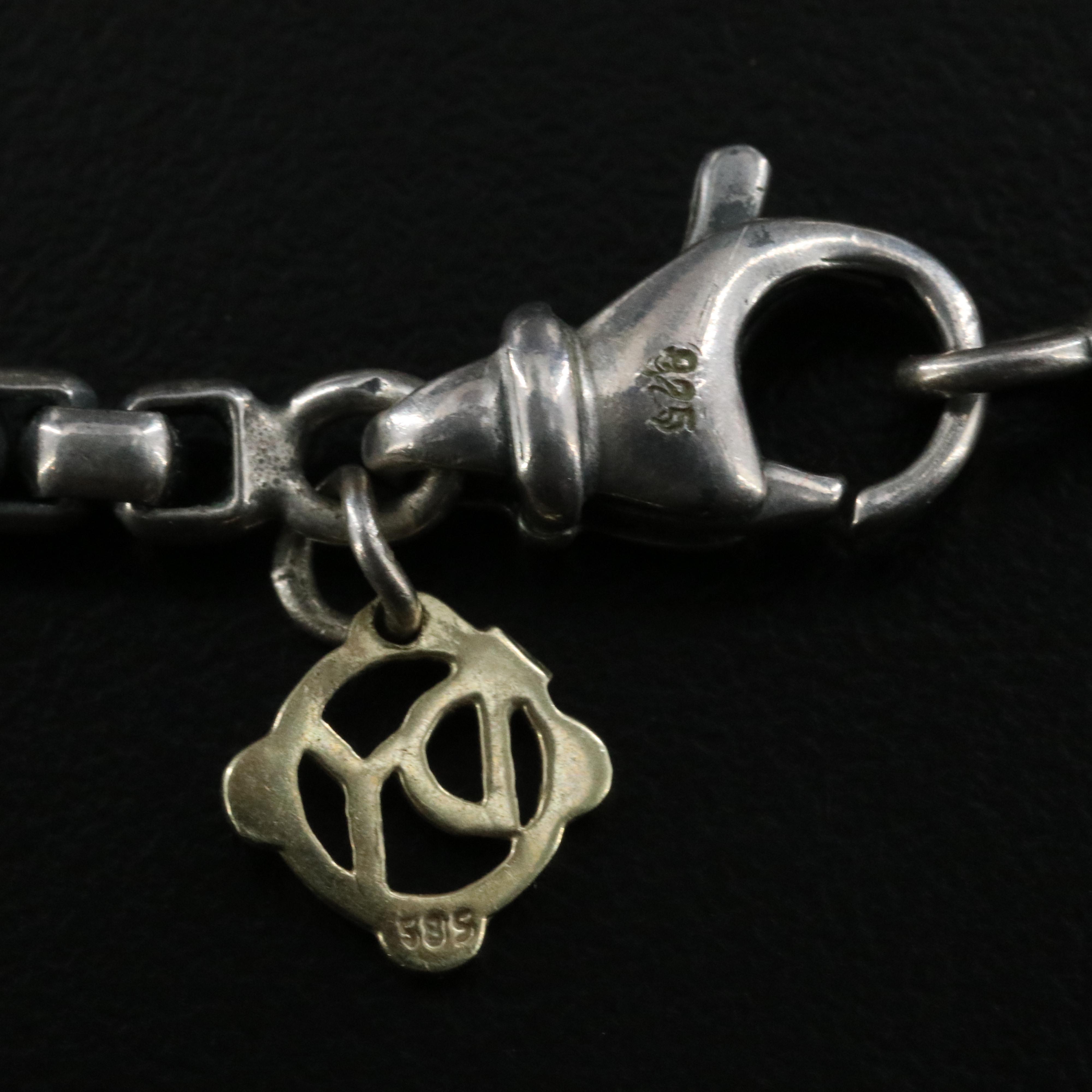 David Yurman Albion Sterling and Lemon Quartz Enhancer Pendant Necklace