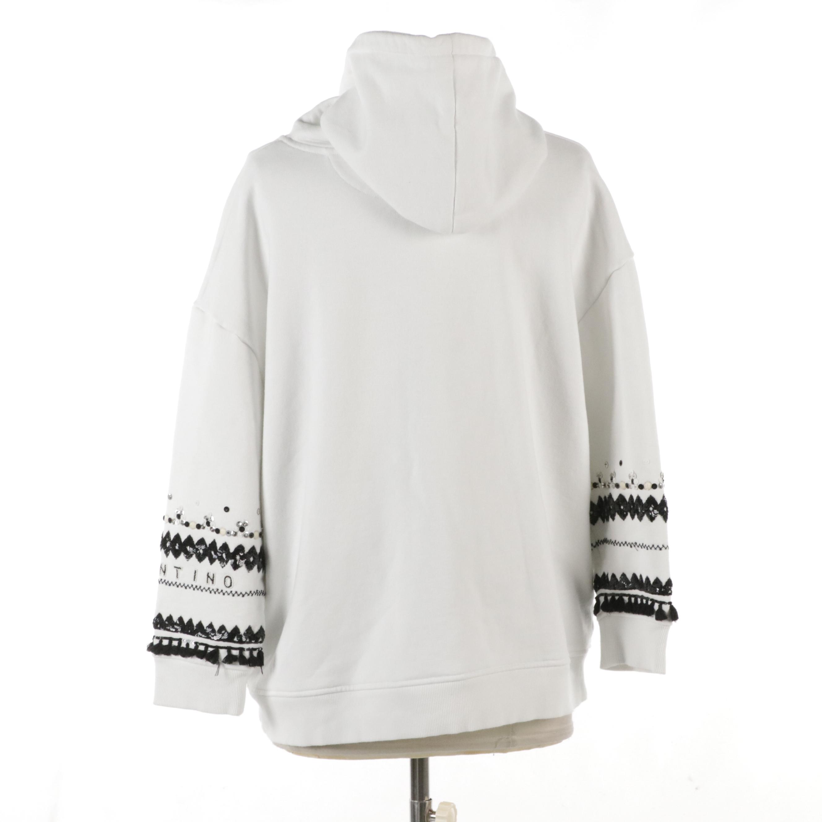 Valentino Sequin Embellished and Embroidered Hoodie