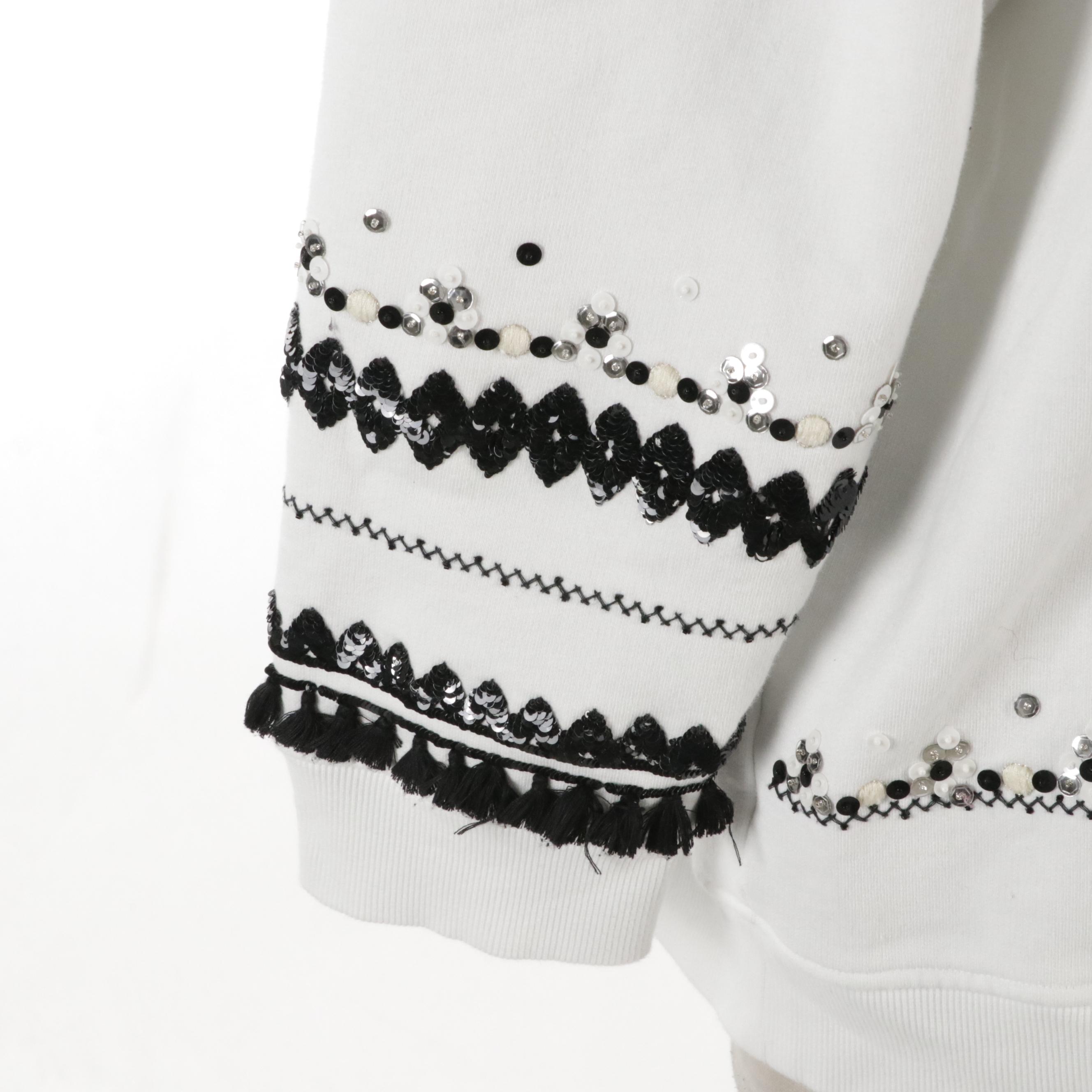 Valentino Sequin Embellished and Embroidered Hoodie