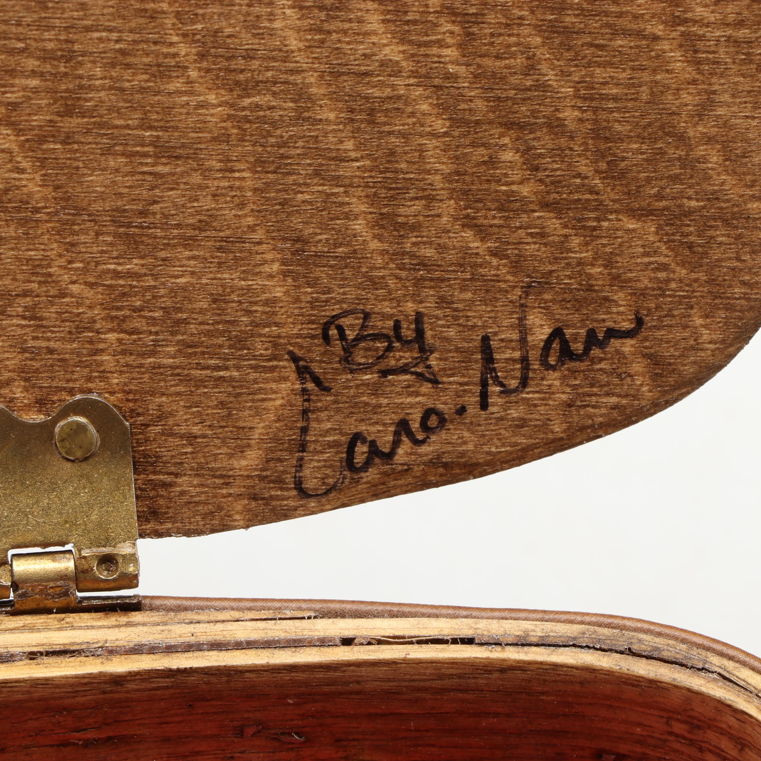 "The Elaine Shops" Handwoven Basket Purse with Jewelry Box and Ceramic Busts
