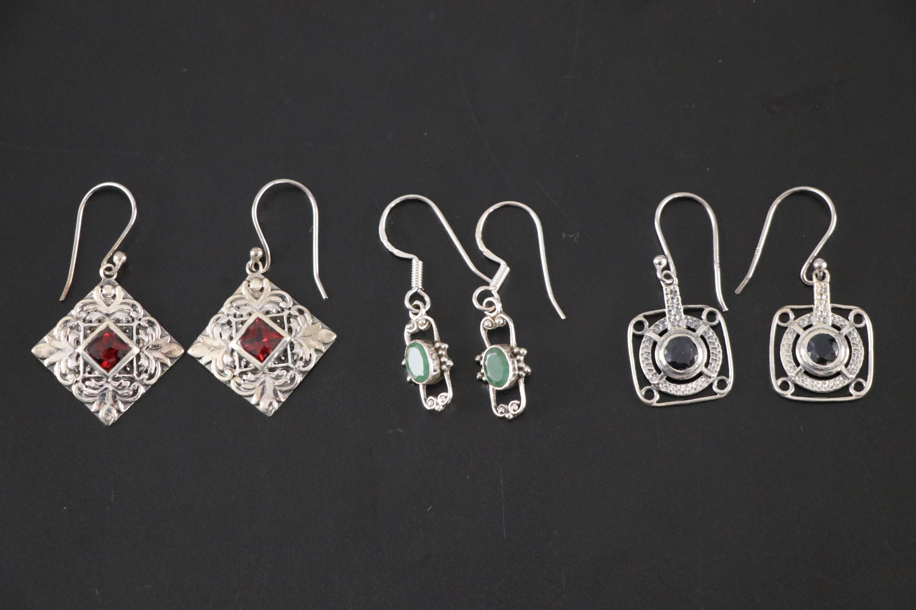 14 Assorted Sterling Silver Rings, Necklaces and Earrings