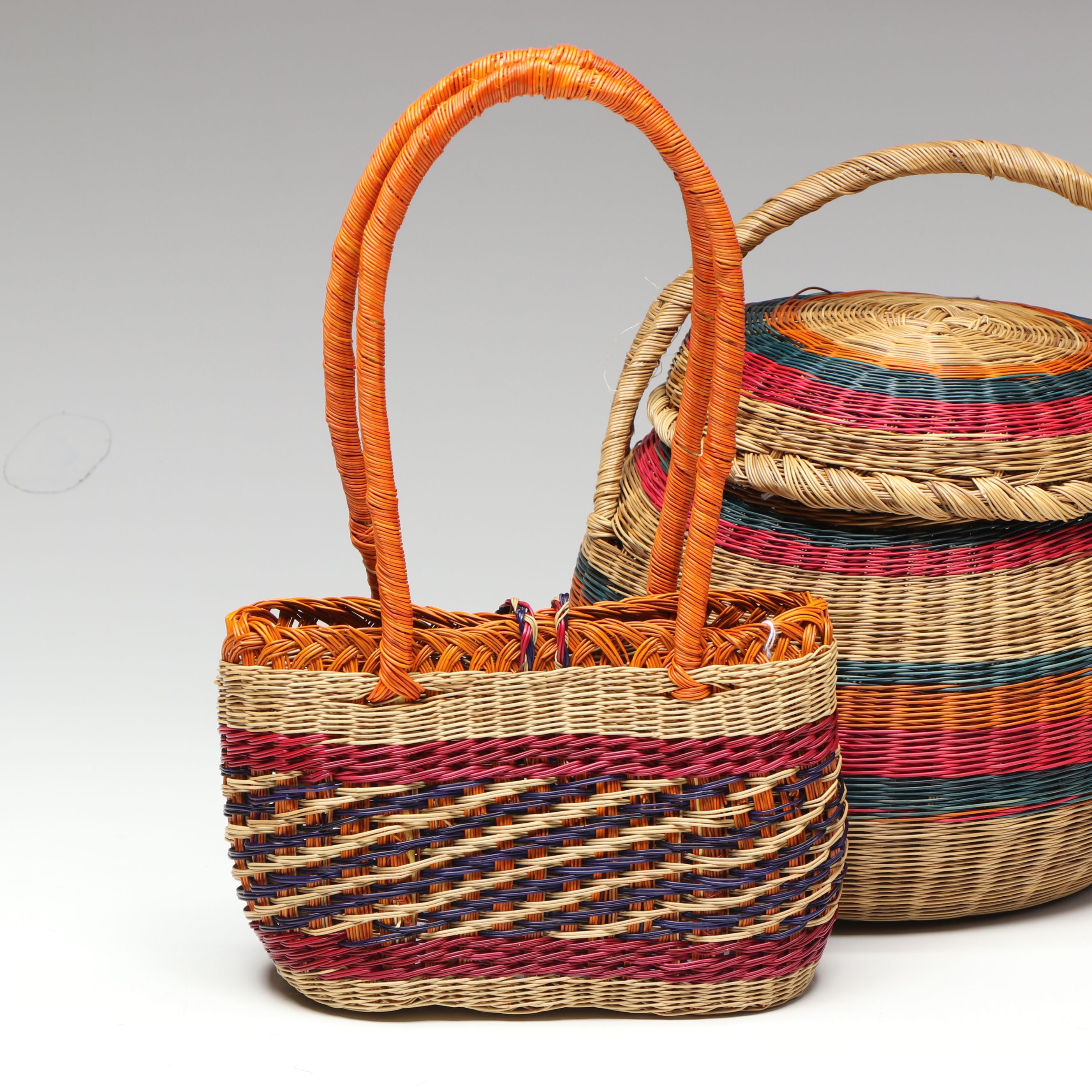 Colombian Esparto Grass Purse and Baskets