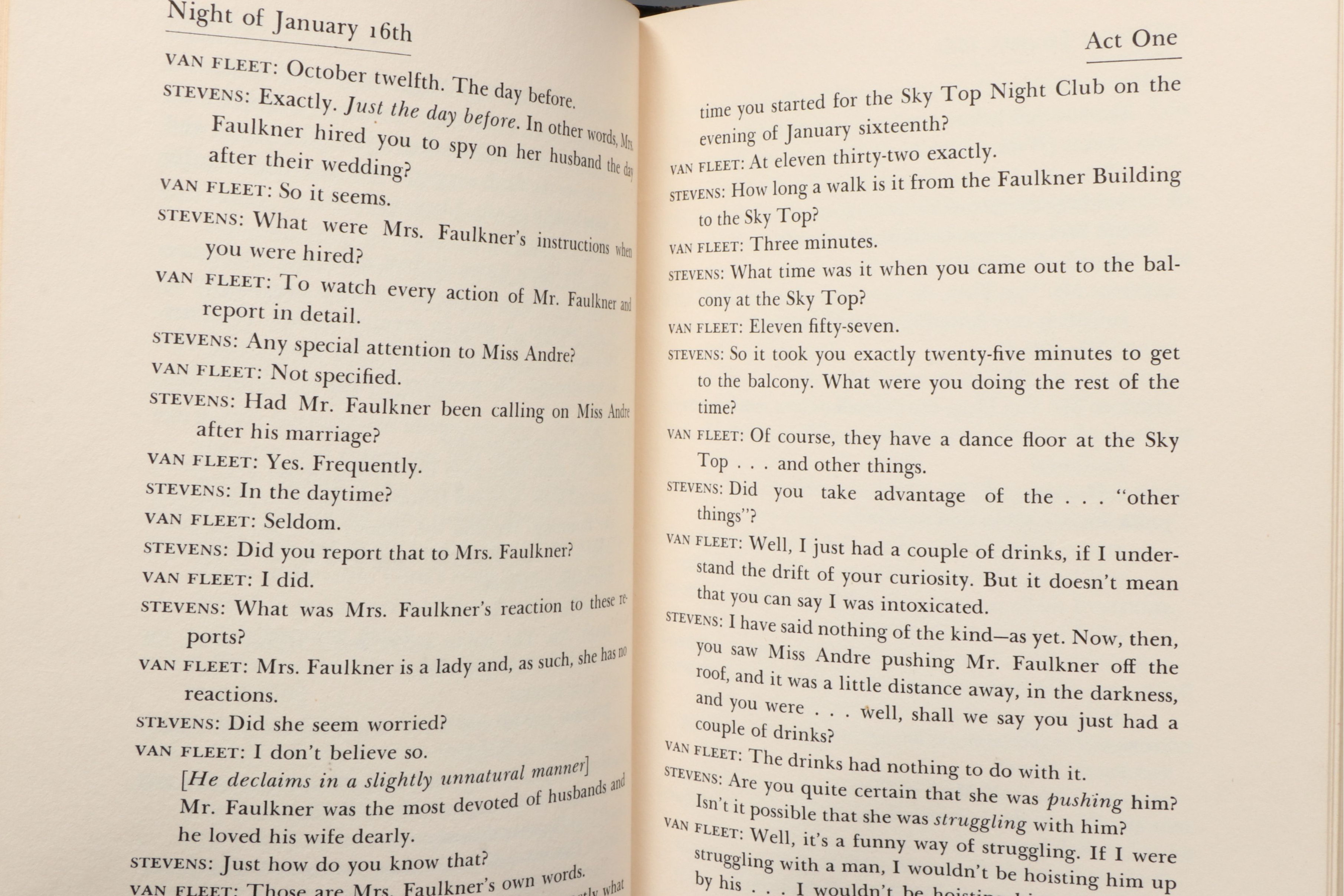 First Printing "Night of January 16th" by Ayn Rand, 1968