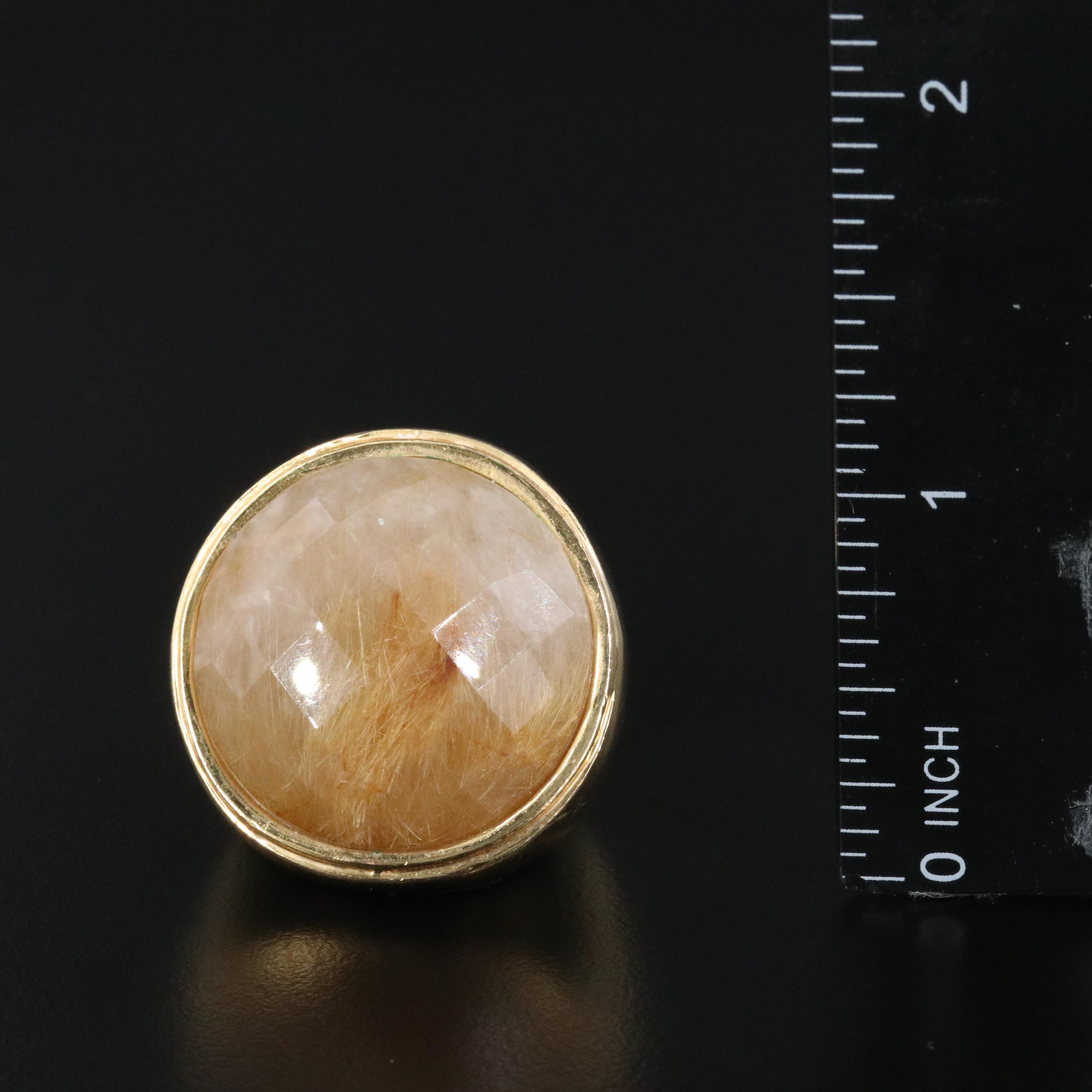 Rutilated Quartz Statement Ring