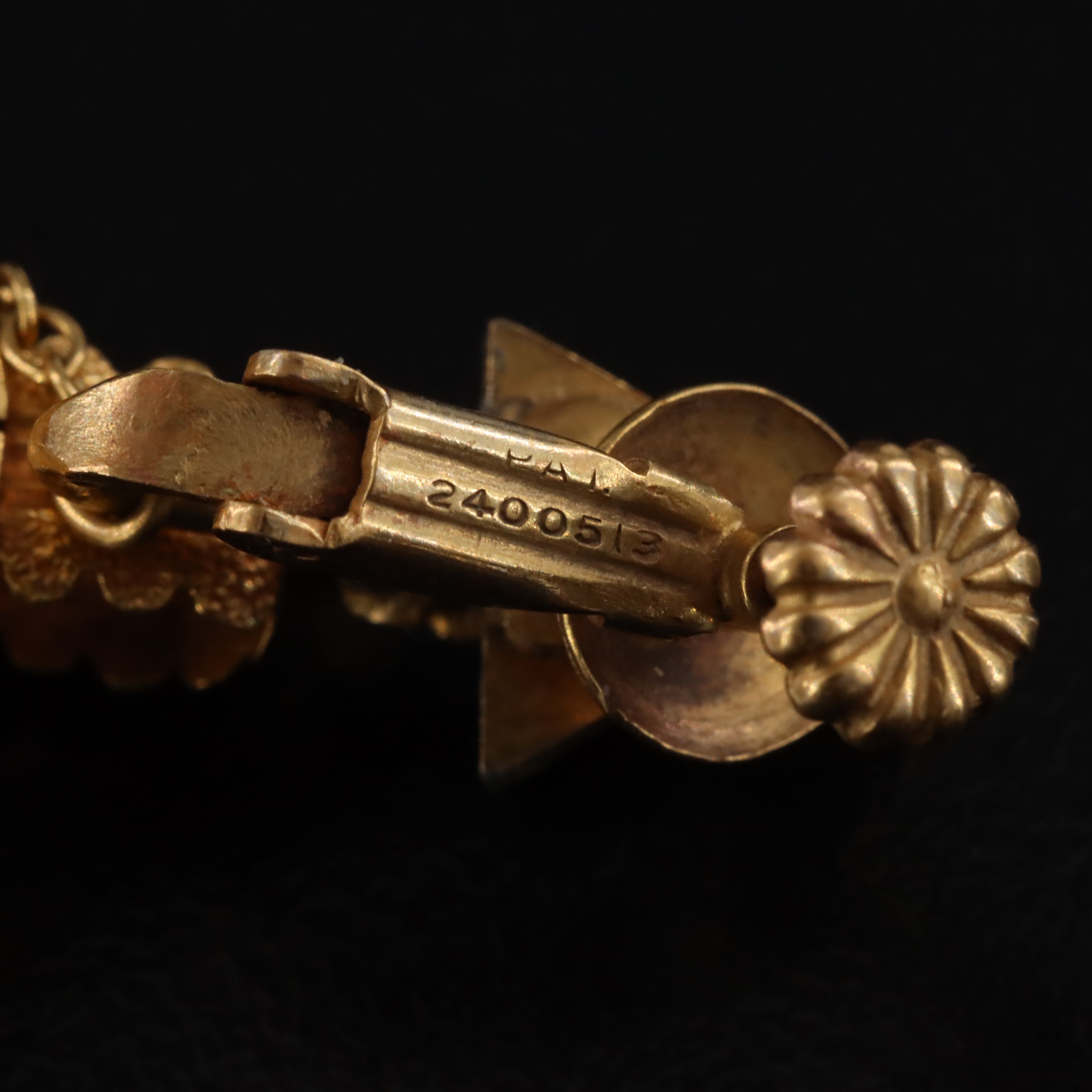 Victorian 14K Rhodolite Garnet and Glass Drop Earrings